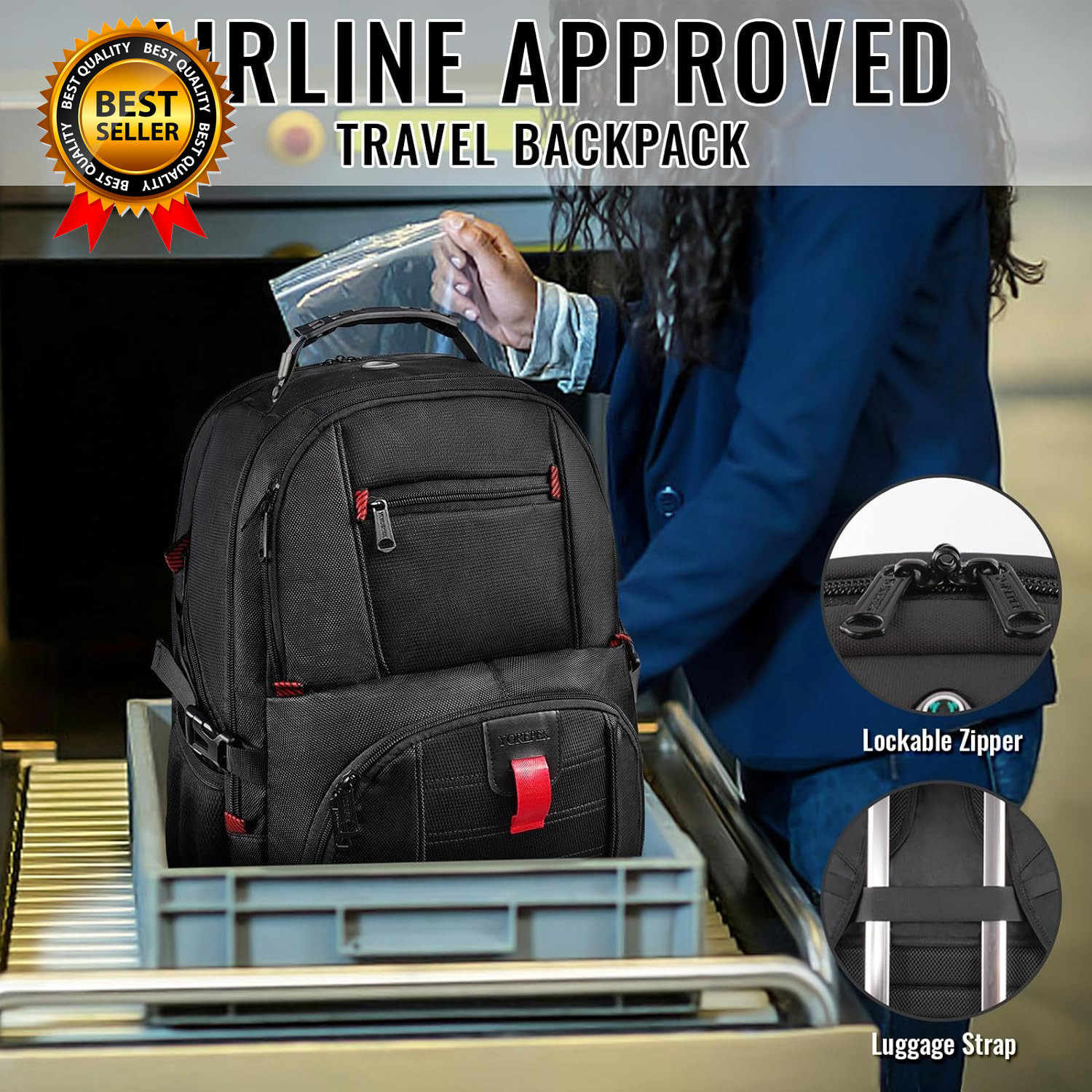 Travel Backpack Extra Large 50L Laptop Backpacks for Men Women Water Resistant