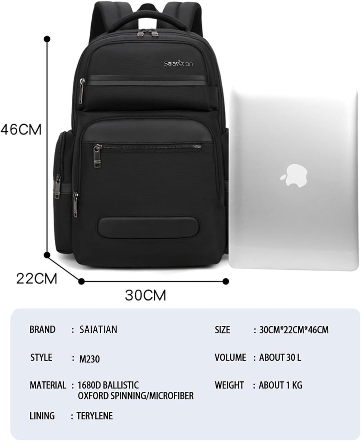 Professional Business Backpack for Men,15.6inch Laptop Anti Theft
