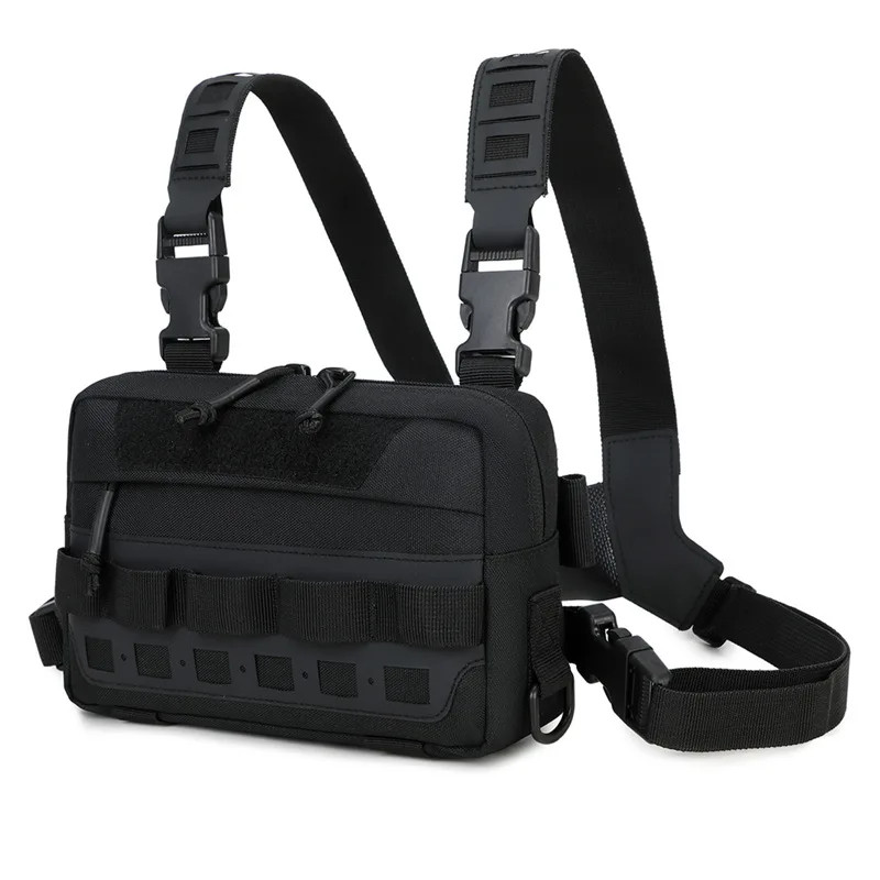 Tactical Men’s Chest Bag Fishing Vest Backpack Travel Molle Nylon Camping Climbi