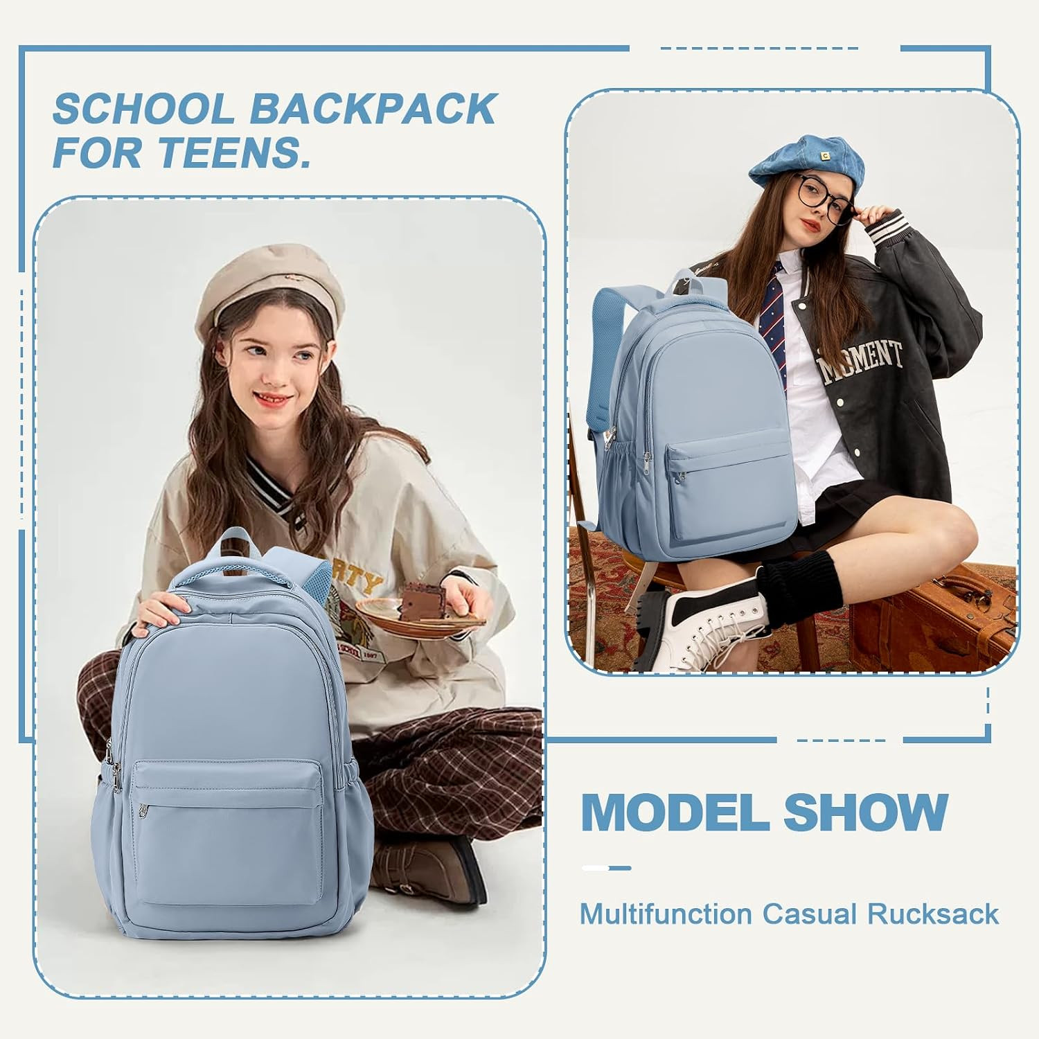 Lightweight Backpack for Women Men Laptop Travel Work Casual Daypack College Bag