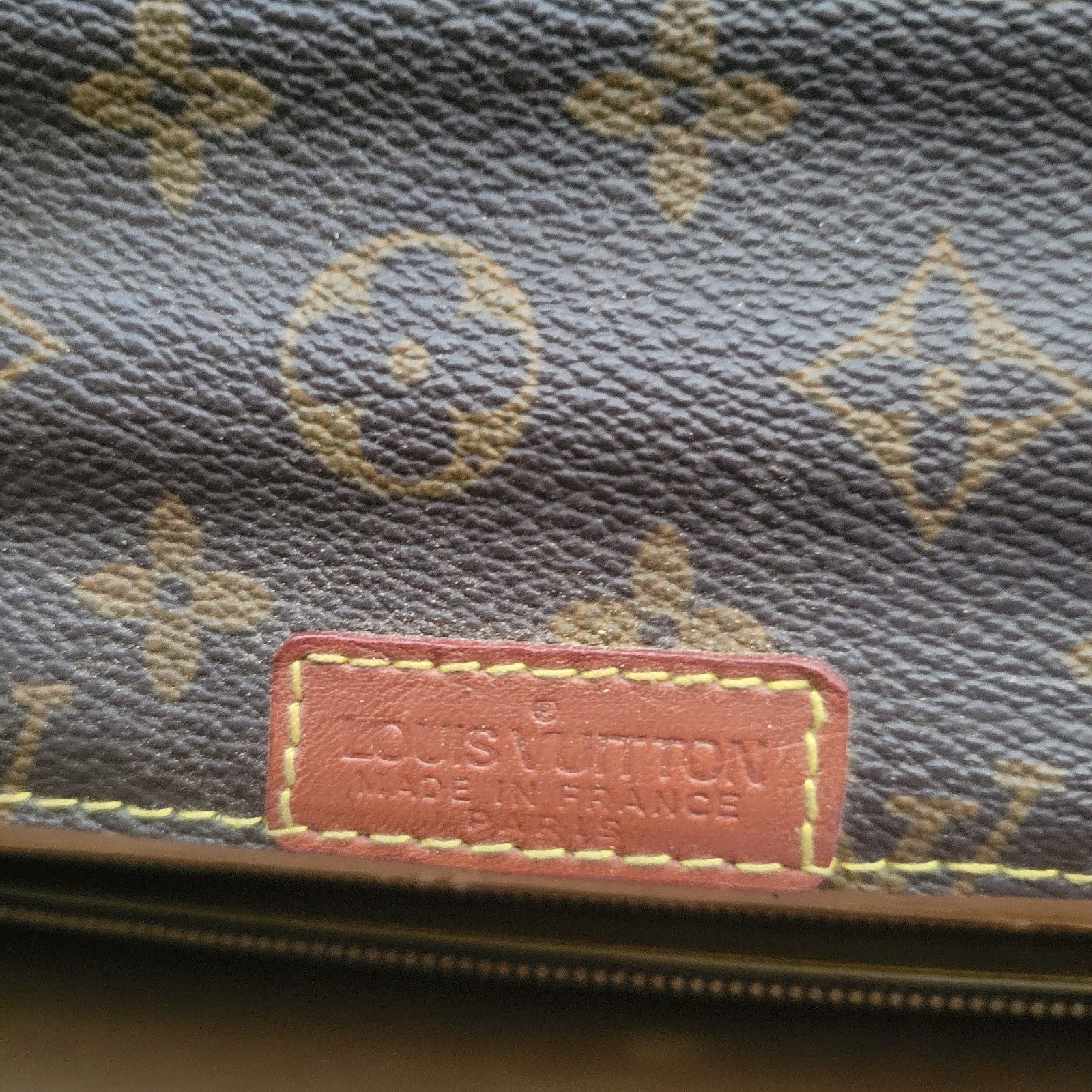 Rare Vintage Louis Vuitton Monogram Briefcase Attache Business Bag Brown Canvas