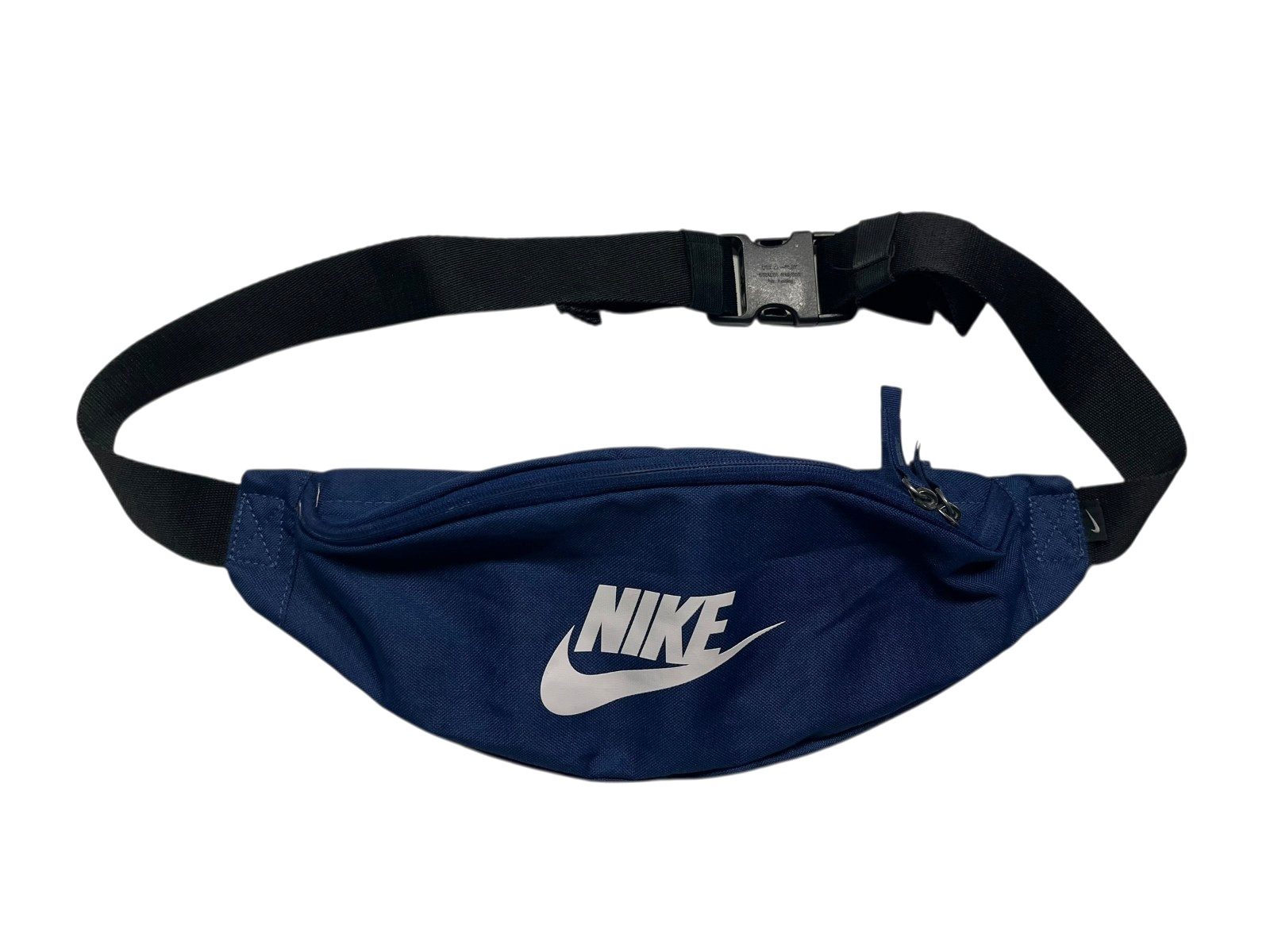 NIKE Navy Blue/Gray Swoosh ATHLETIC FANNY PACK Running Hike Travel Bike Gym Bag
