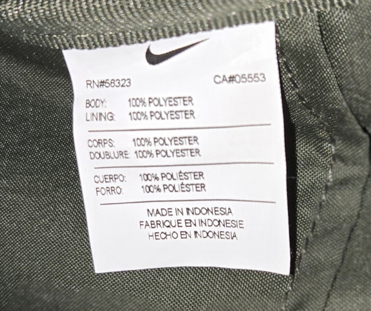 Men’s NIKE 72 BACKPACK ARMY GREEN WITH NIKE LOGO