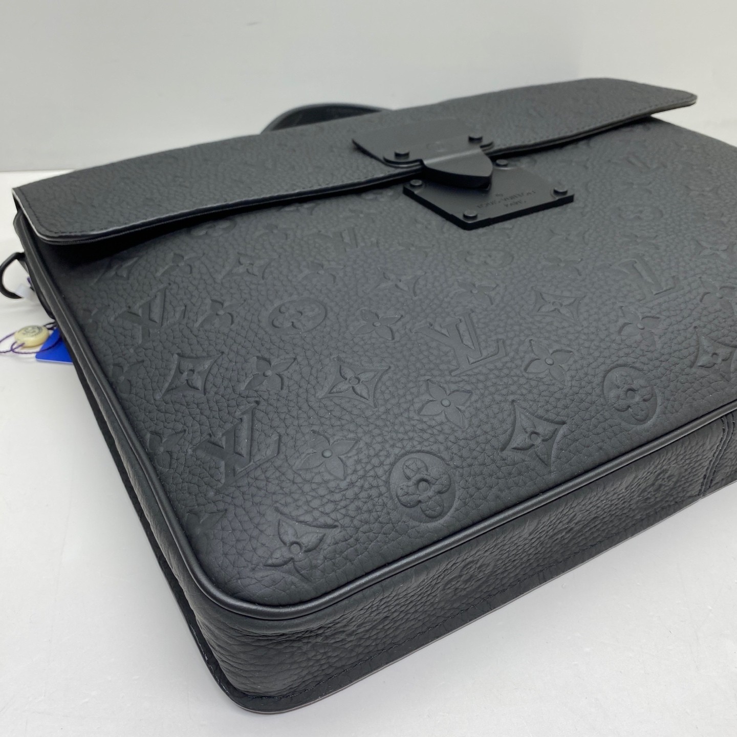 Louis Vuitton Pre-Owned Authentic SLock Briefcase Black Leather M20835 39x30x4cm