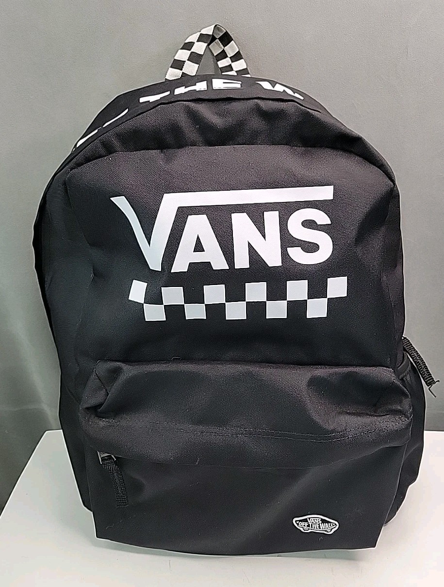 Vans Off The Wall Realm Black White Checkerboard Backpack- Excellent Condition!