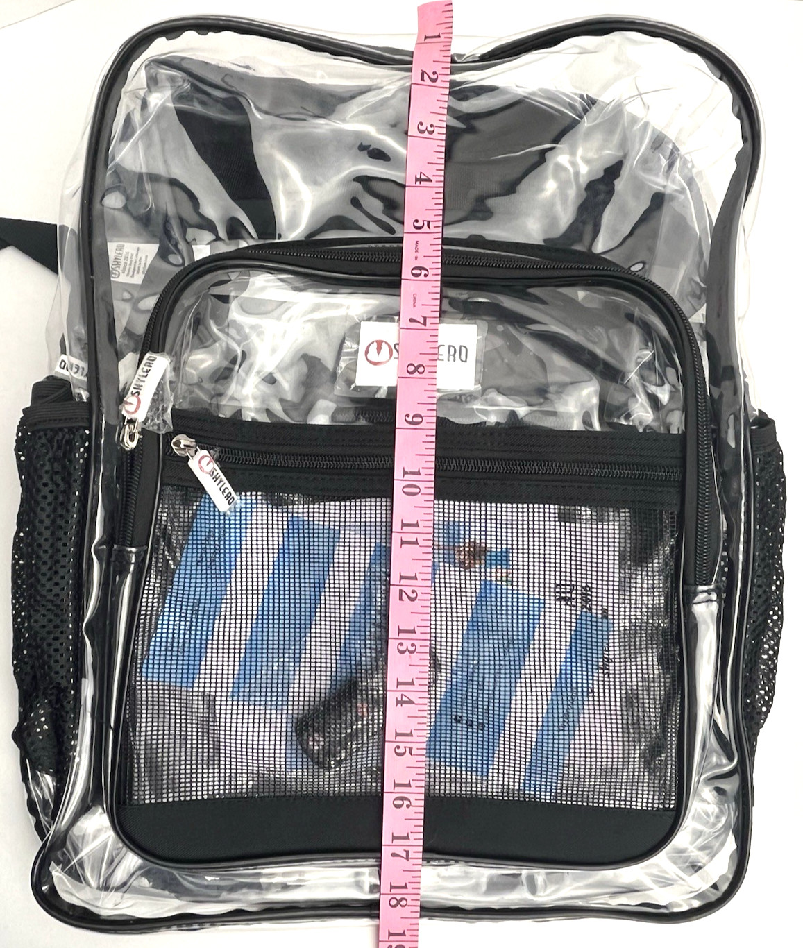 Clear Backpack Heavy Duty Has TSA Lock 2-Way Zipper PVC Transparent Backpack