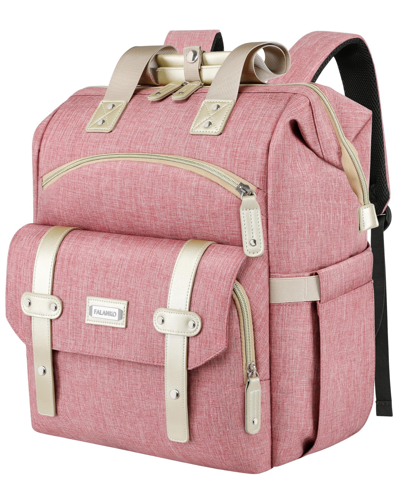 FALANKO Backpack for Women,Wide Open Work Large USB Charging Port Student Bookba