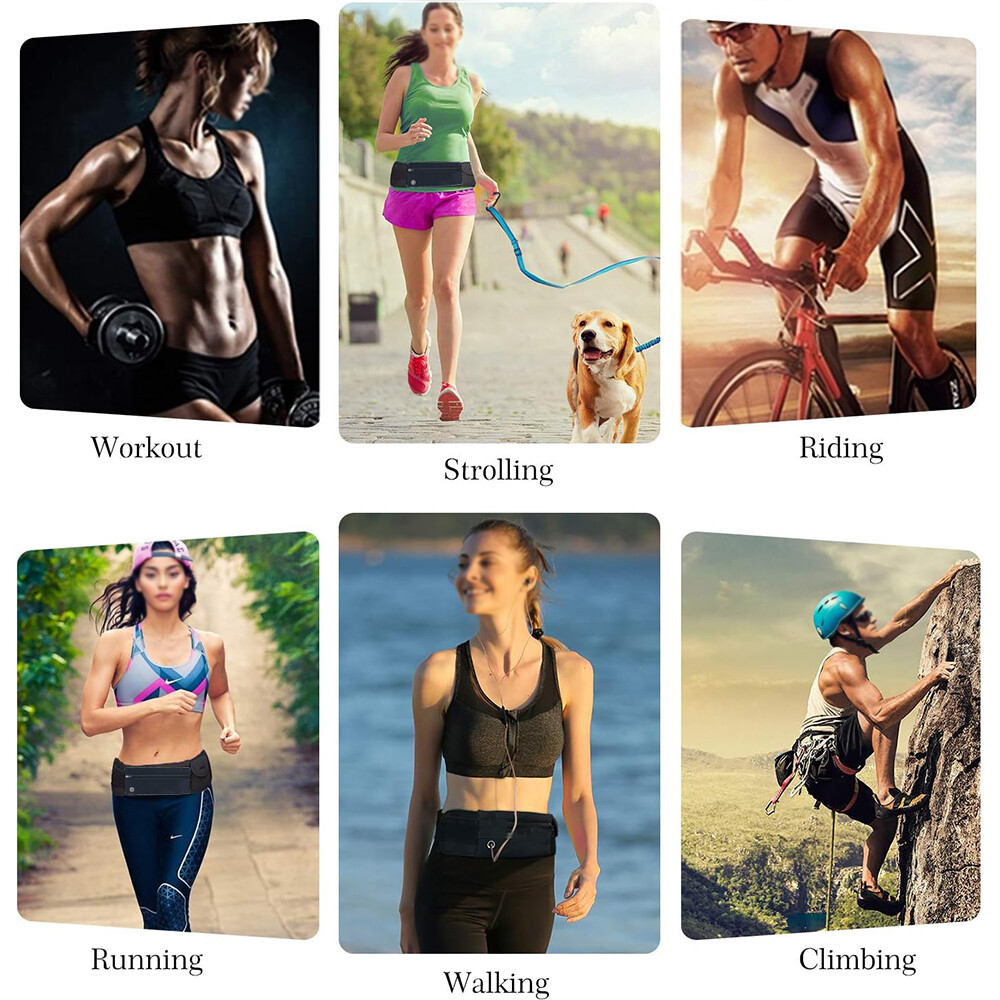 Sport Waist Fanny Pack Running Belt Bum Pouch Camping Hiking Gym Phone Bag Big