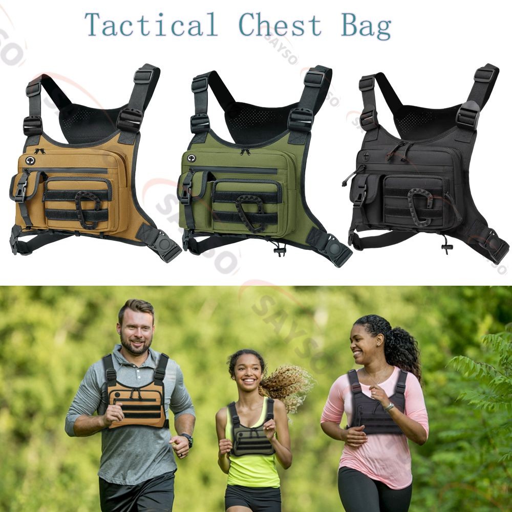 Outdoor Sports Chest pack for men with Gloves, EDC Chest bag for Travel