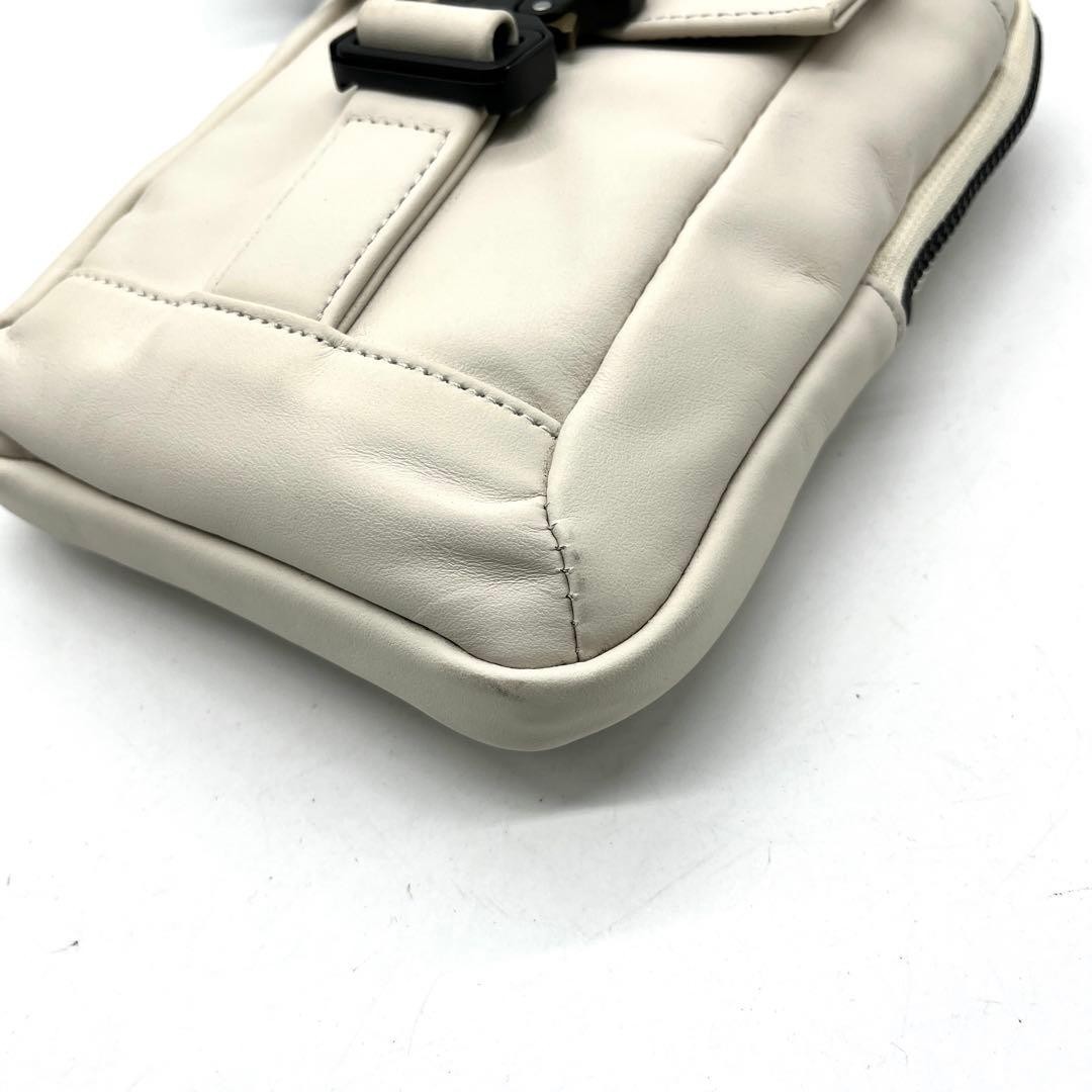 Master-Piece Black Leather Shoulder Bag Men Unisex Travel Business