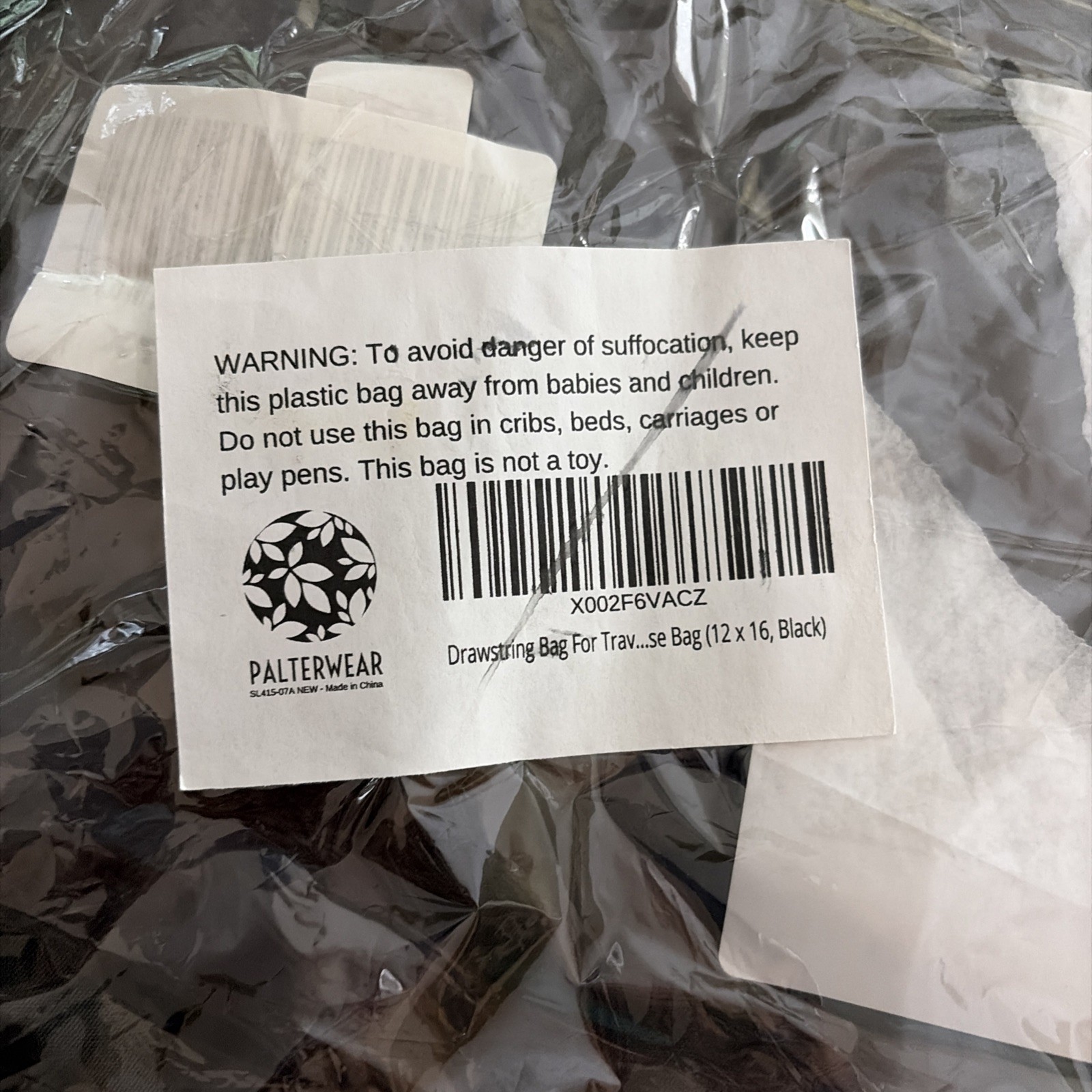Drawstring Bag – Nylon Cinch and Ditty Stuff Pouch with Toggle 12 x 16 – 4 pack