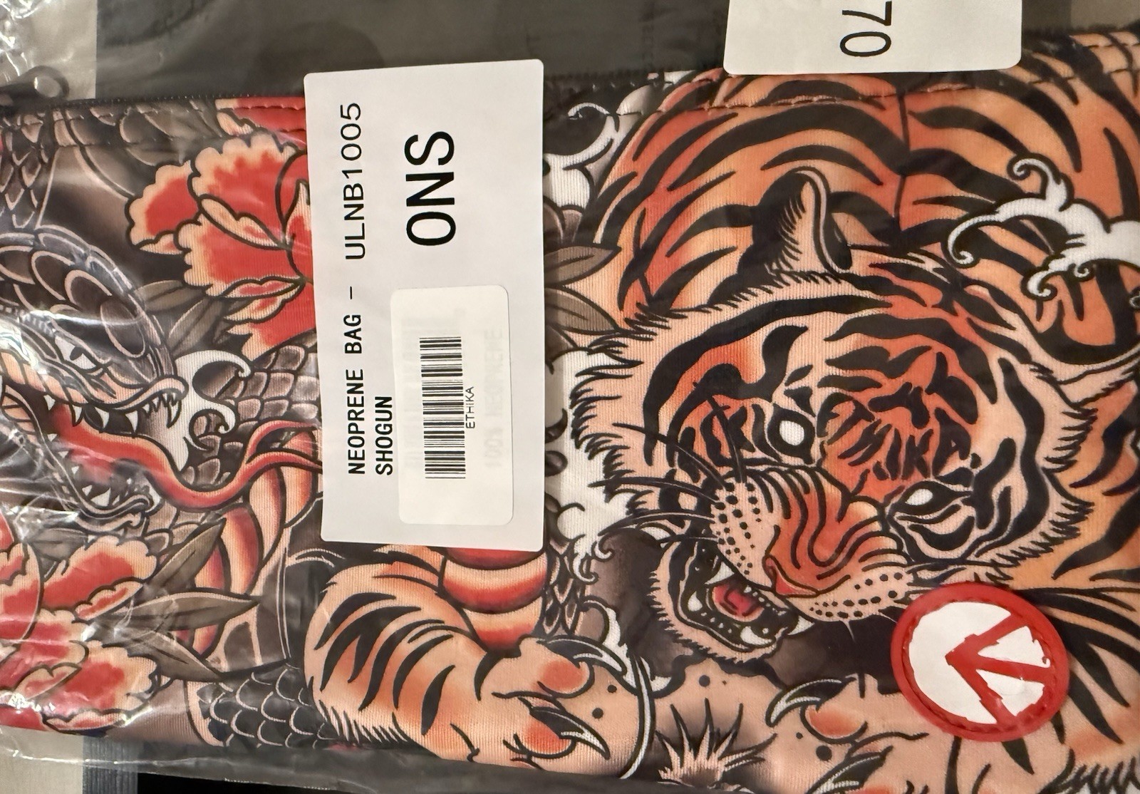NEW Ethika Neoprene Shogun Tiger Print Pencil Case Money Bag Clip ULNB1005
