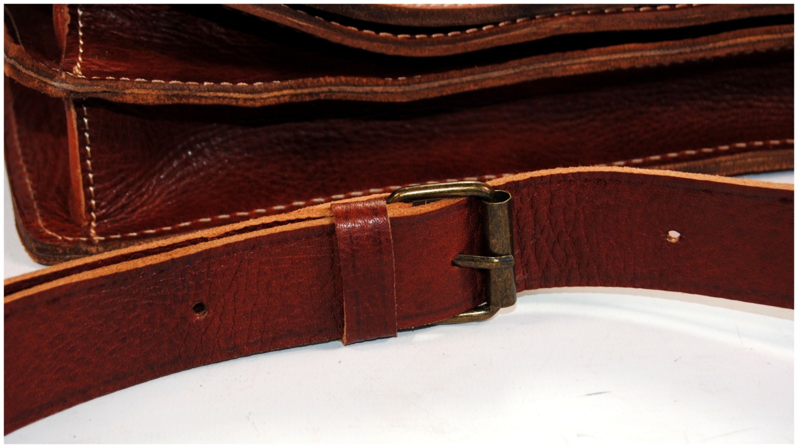Authentic Moroccan Leather Laptop Bag Made in Morocco by Fair Trade Artisan