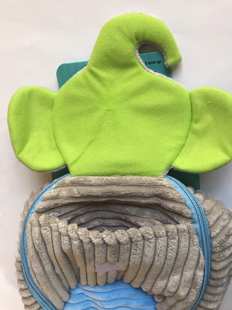Backpack 11″ Plush Elephant Corduroy Detachable Harness Leash Age 3+ NEW
