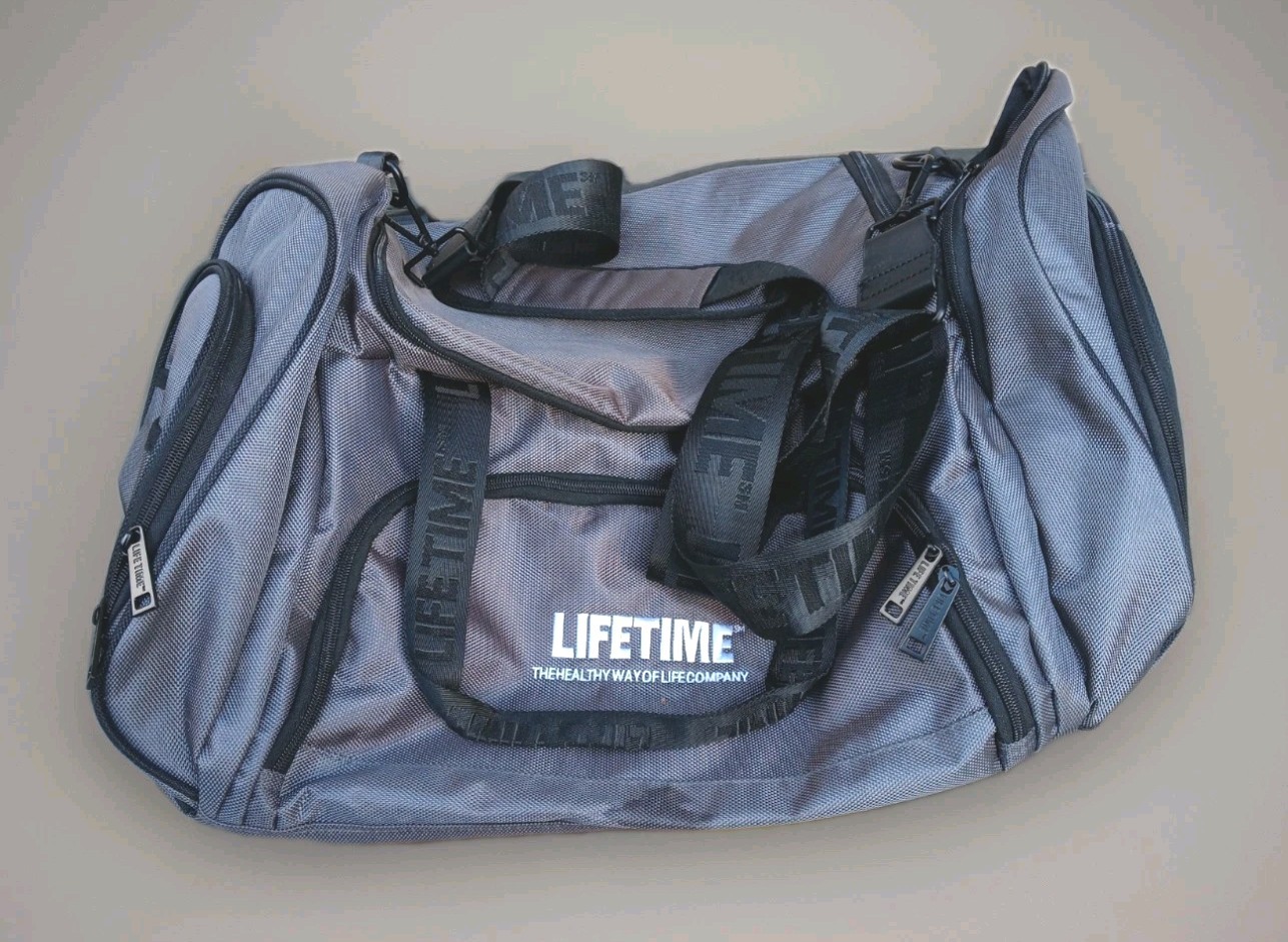 NWOT Lifetime Fitness Rayon Leather Duffle Bag