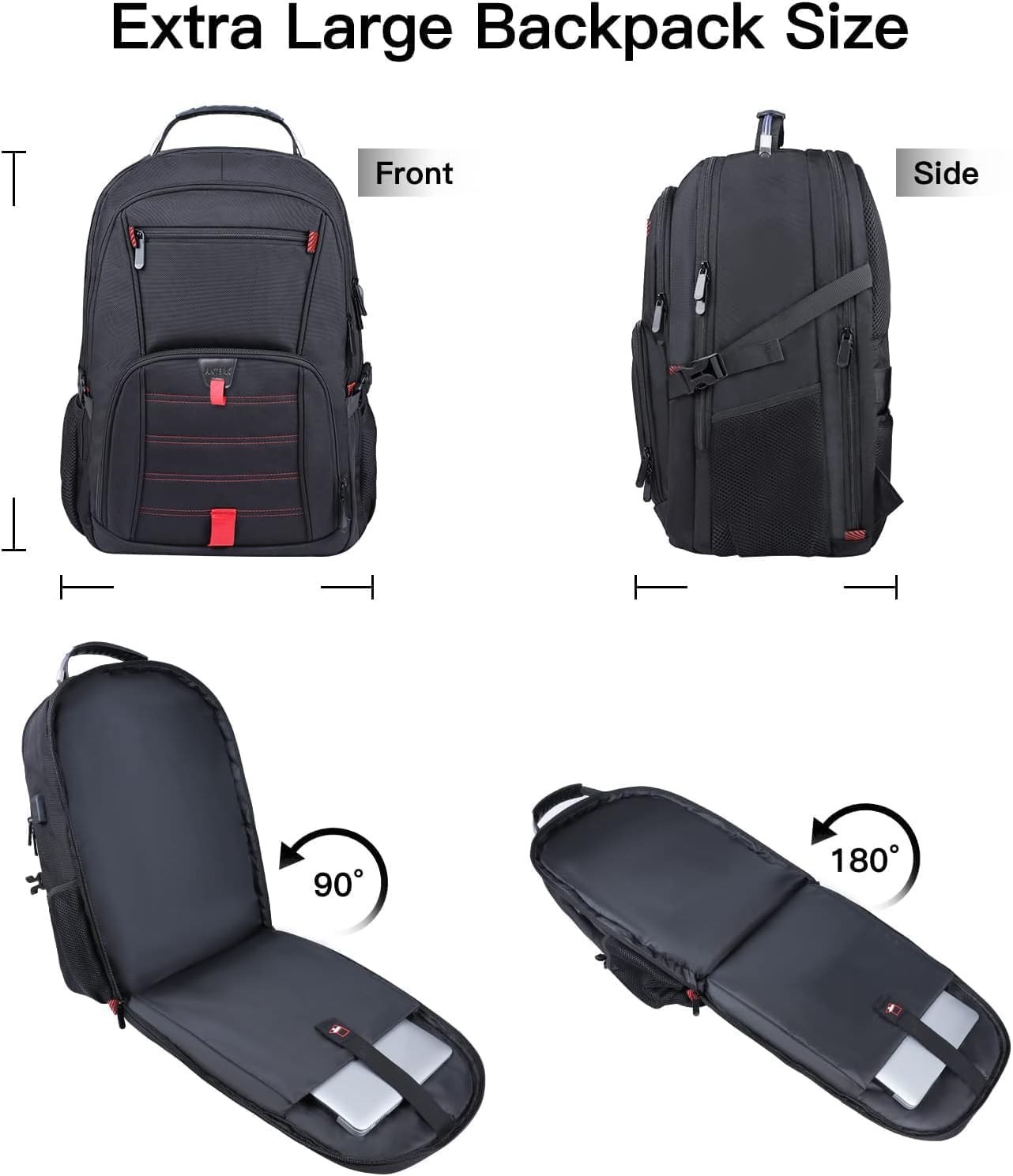 Extra Large Travel Laptop Backpack, 17.3 Inch Carry on Backpack for Men Women…
