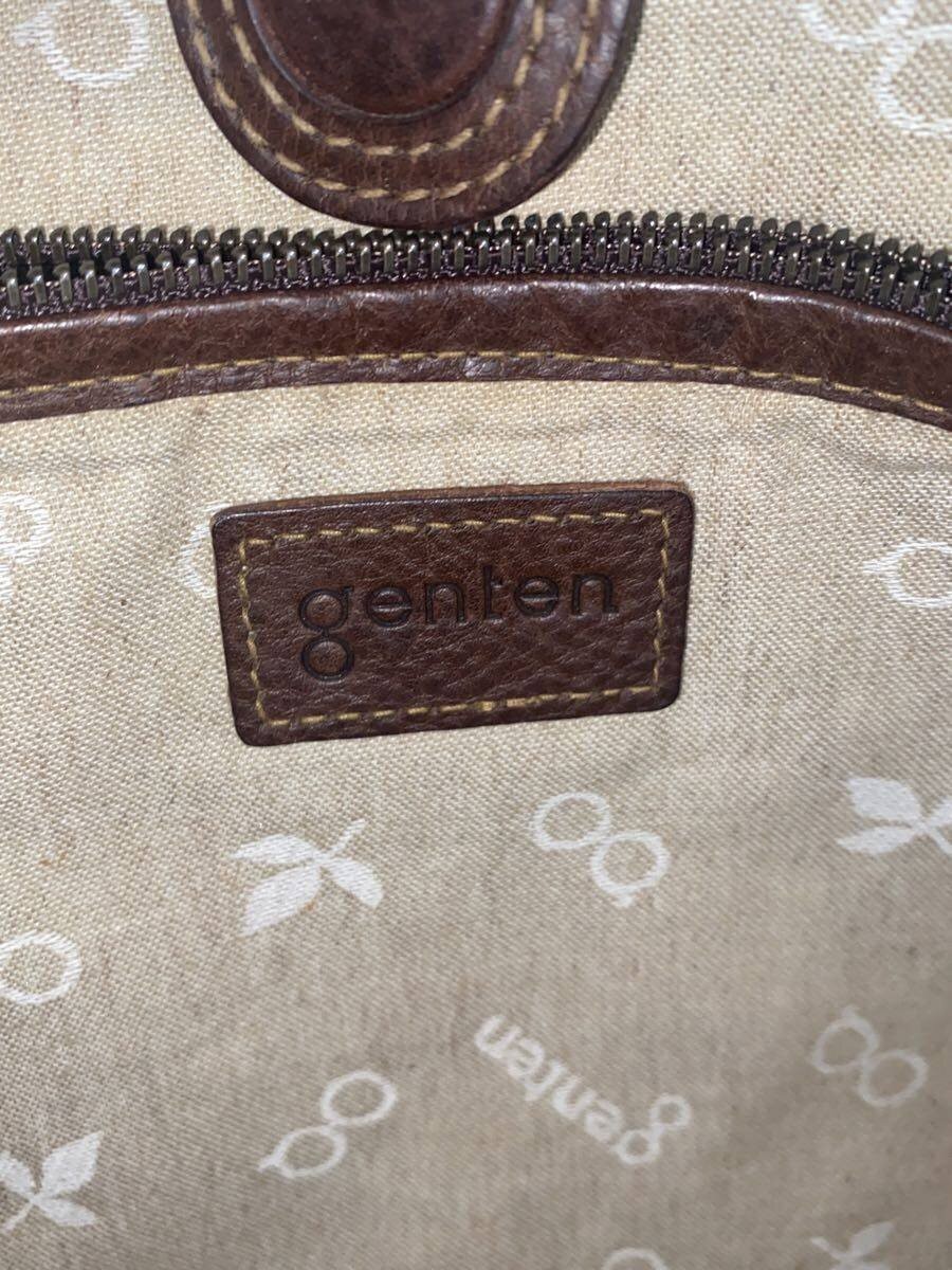 GENTEN Tote Bag Leather BRW Plain