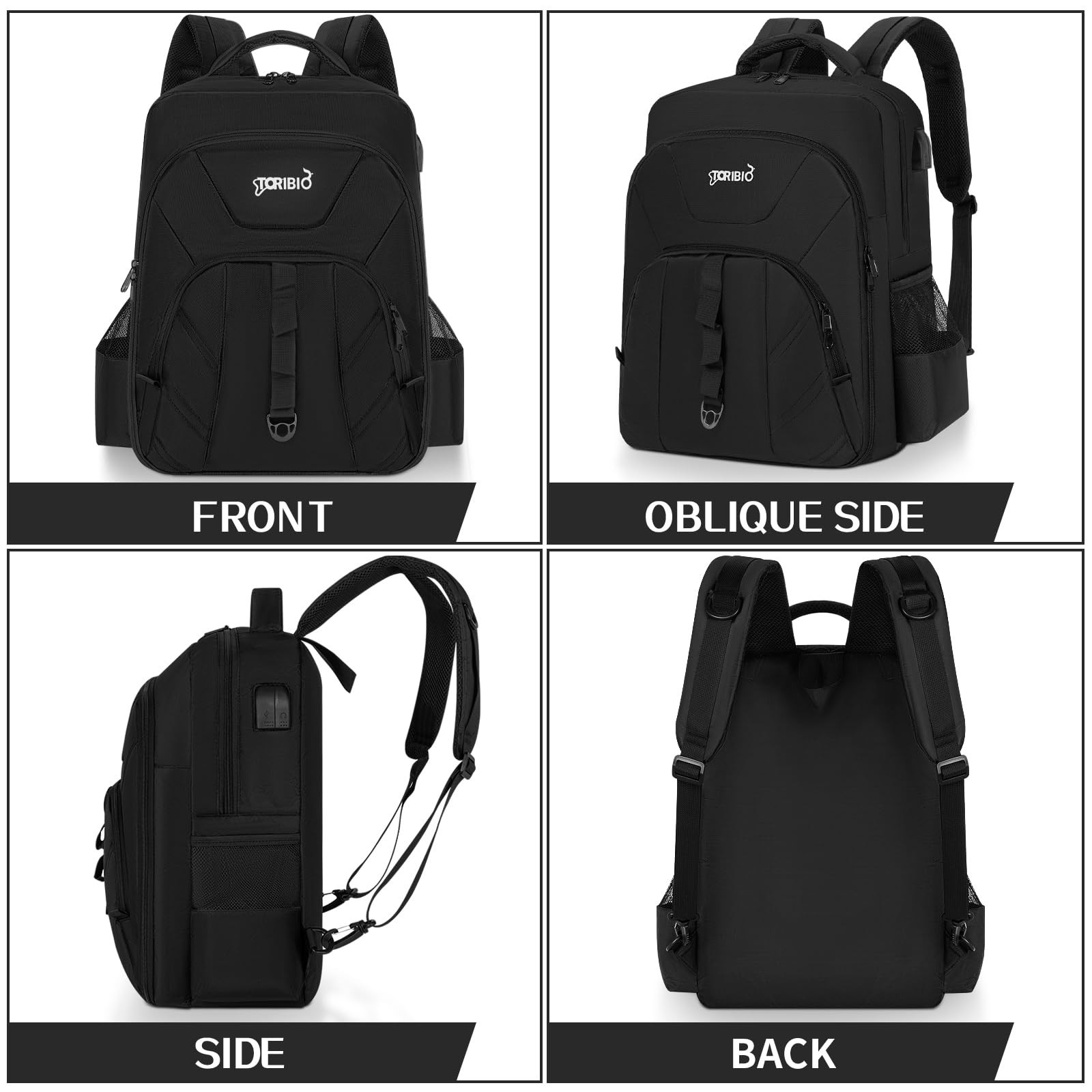 Professional Barber Supplies Backpack – Travel Tool Organizer Bag with USB Port