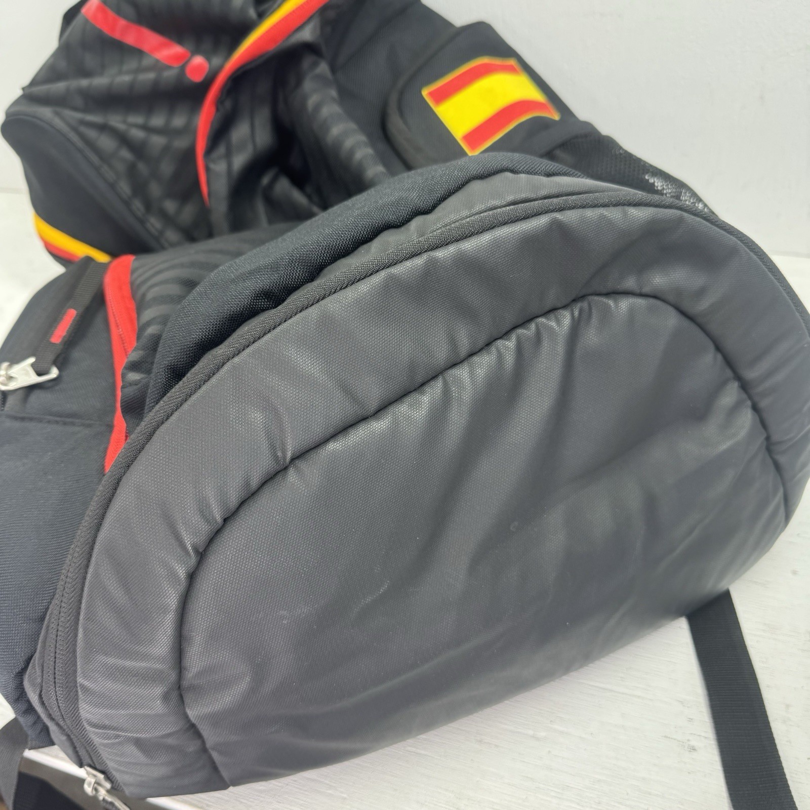 Nike Hoops Elite Max Air Tri-Zip Backpack Black With Spain Colors And Flag