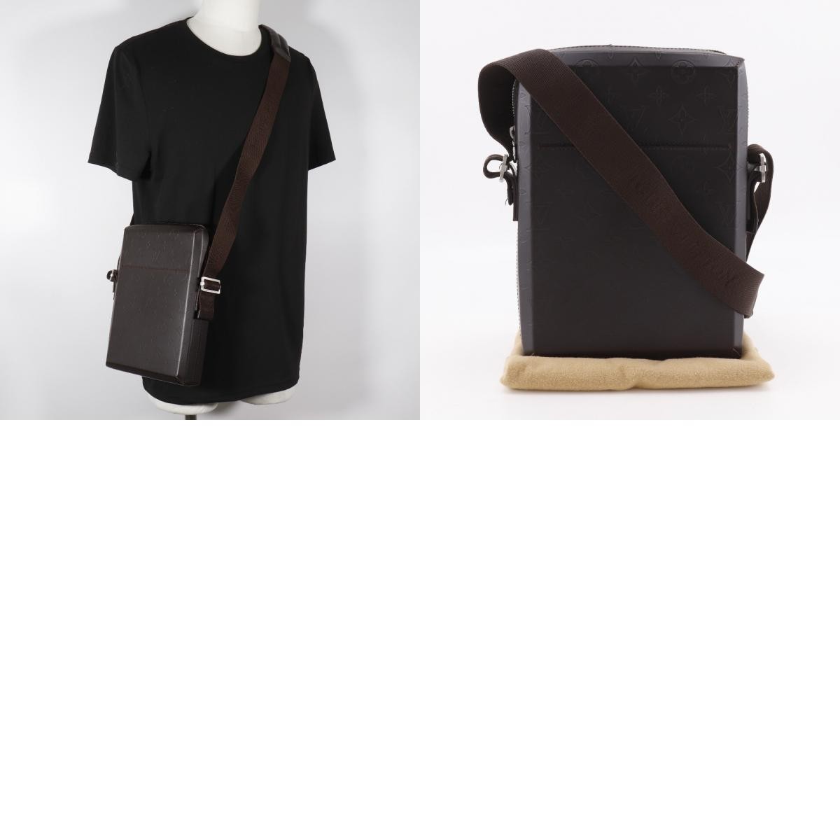 LOUIS VUITTON Bobby Shoulder Bag M46520 Cafe Brown Monogram grass leather mens