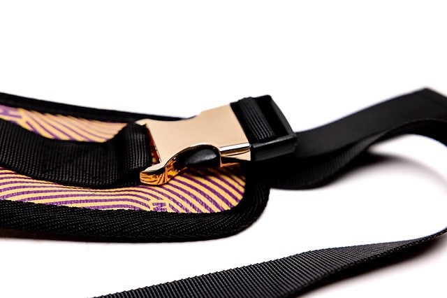 Hitman Crossbody Luxury Slingbag. Vegan leather, ripple print, suede interior!