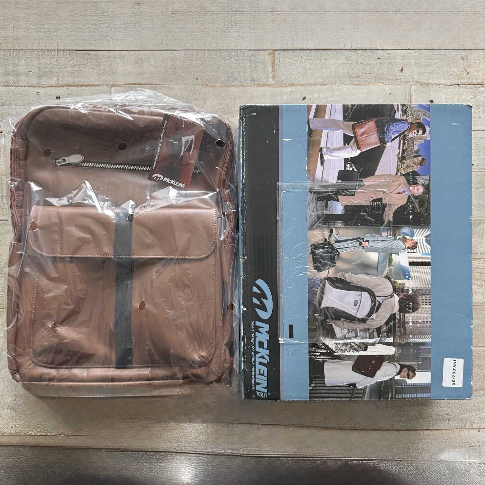 McKlein Logan 17” Brown Leather Urban Laptop Computer Tablet Backpack 19080 NEW
