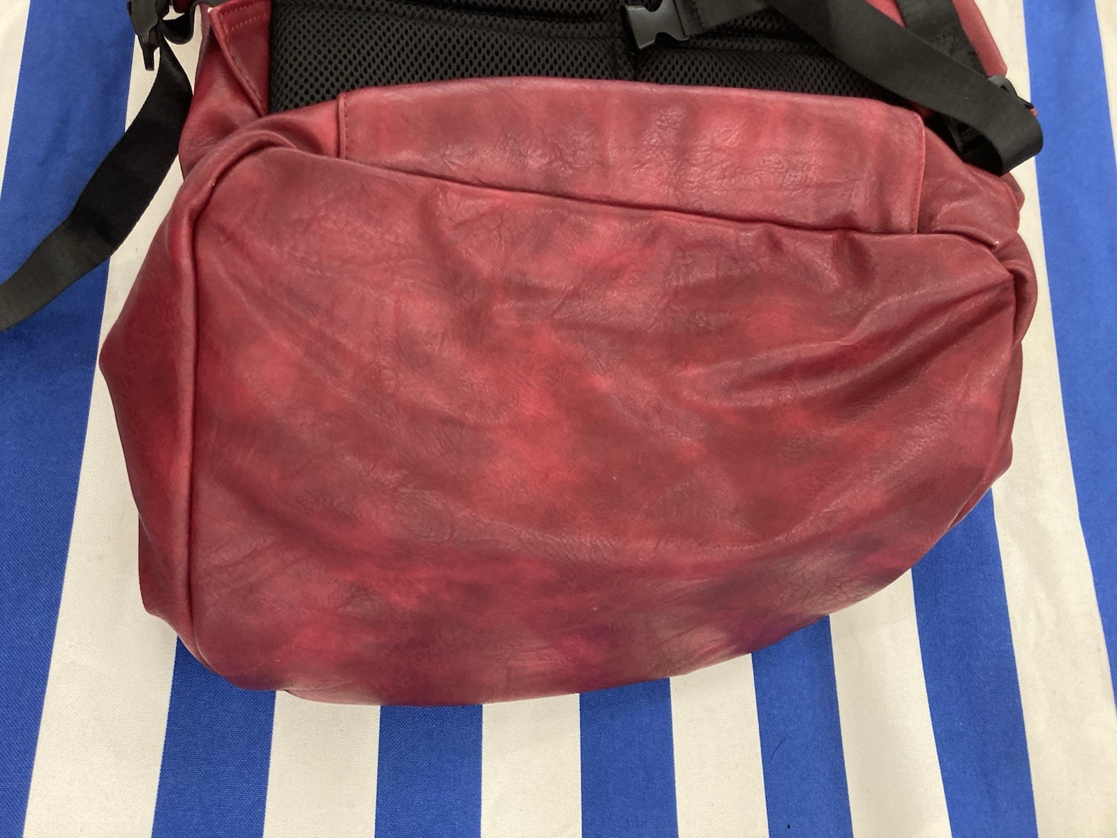 SOLE Premise Luxury Red Tumbled Leather Sneaker Laptop Travel Backpack
