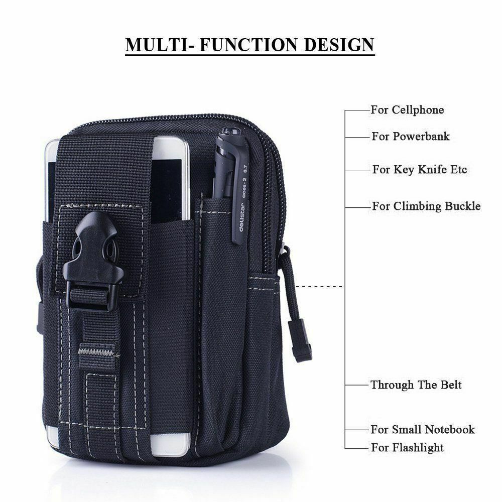 Tactical Military MOLLE Pouch Utility Phone Waist Bag Carrying Storage Bag Pack