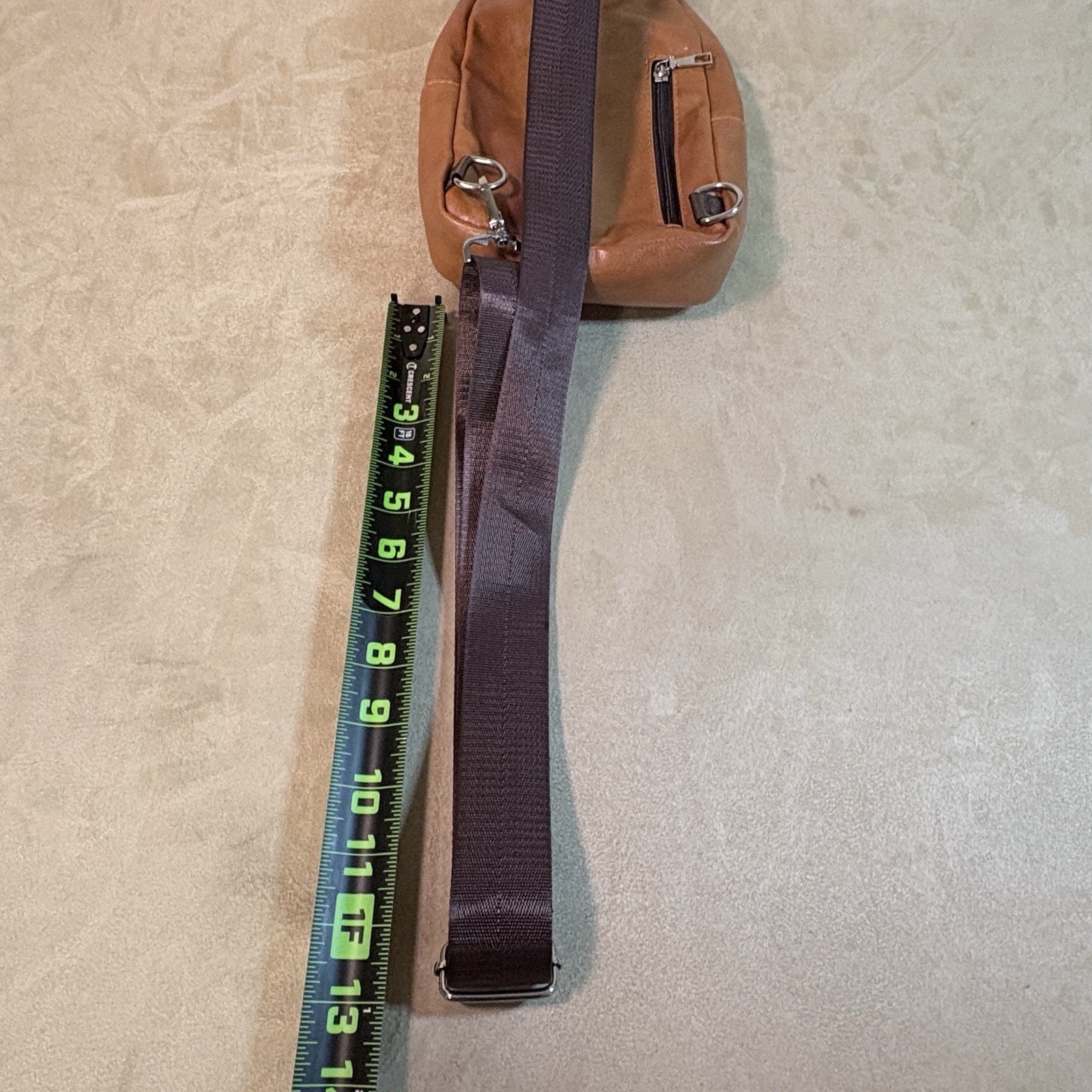 Crossbody Sling Chest Bag, Adj Strap, Zip/Magnetic Front Pocket WEIXIER Brown