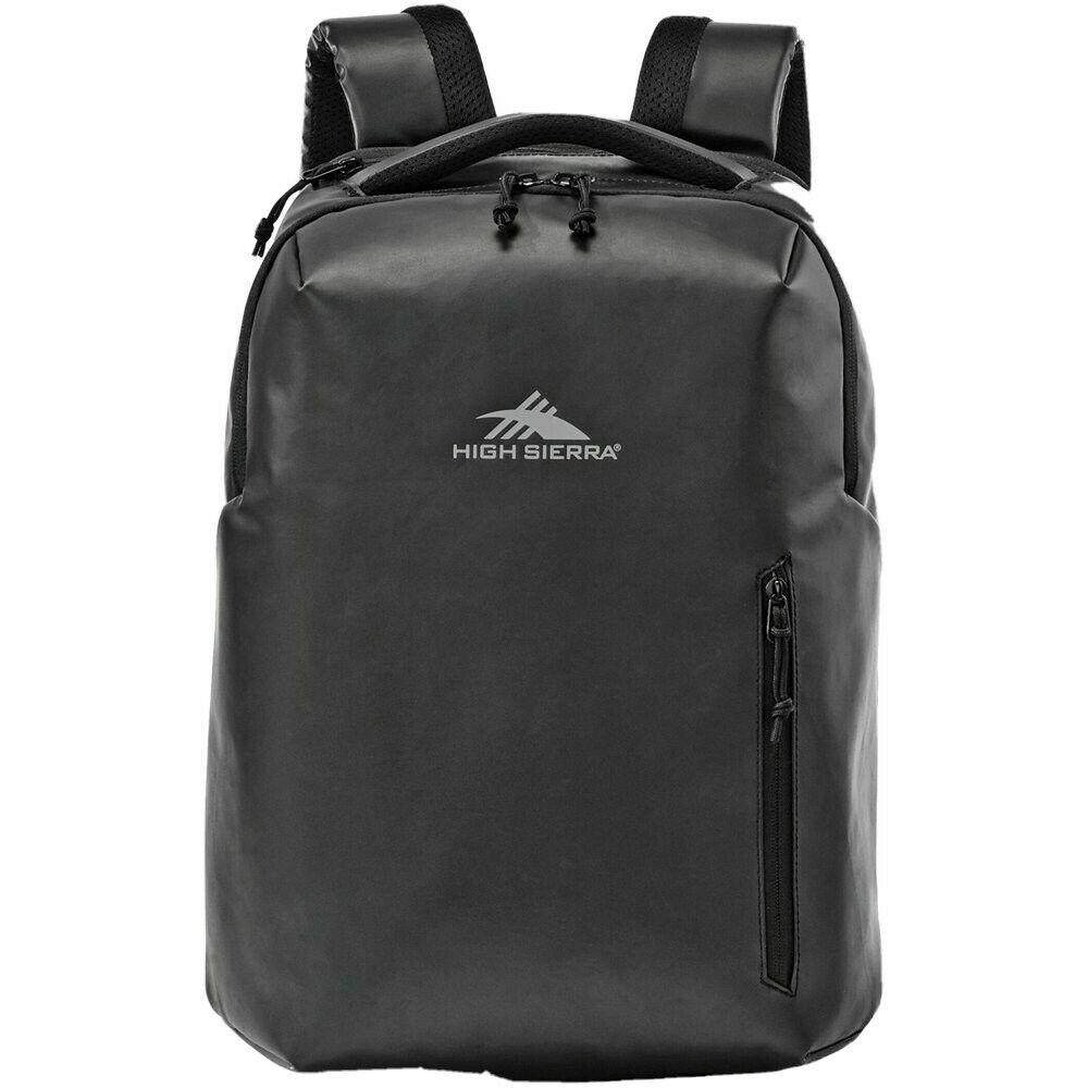 High Sierra Rossby Daypack Travel Laptop Black Recyclex Backpack With Pouch NWT