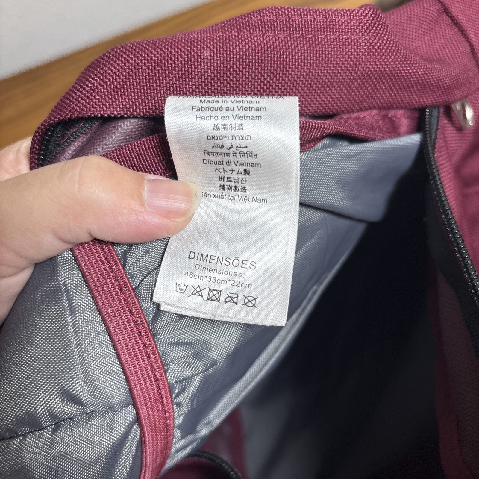 JanSport Maroon Backpack Suede Leather Bottom, Zip Closure, Pockets