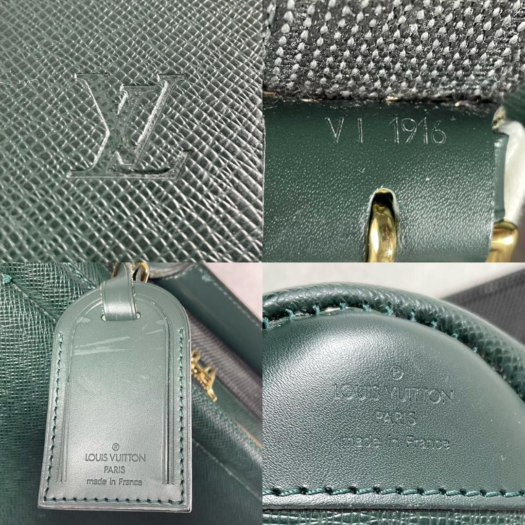 Louis Vuitton Taiga Satellite 53 2Way Boston Bag Dark Green Leather Excellent