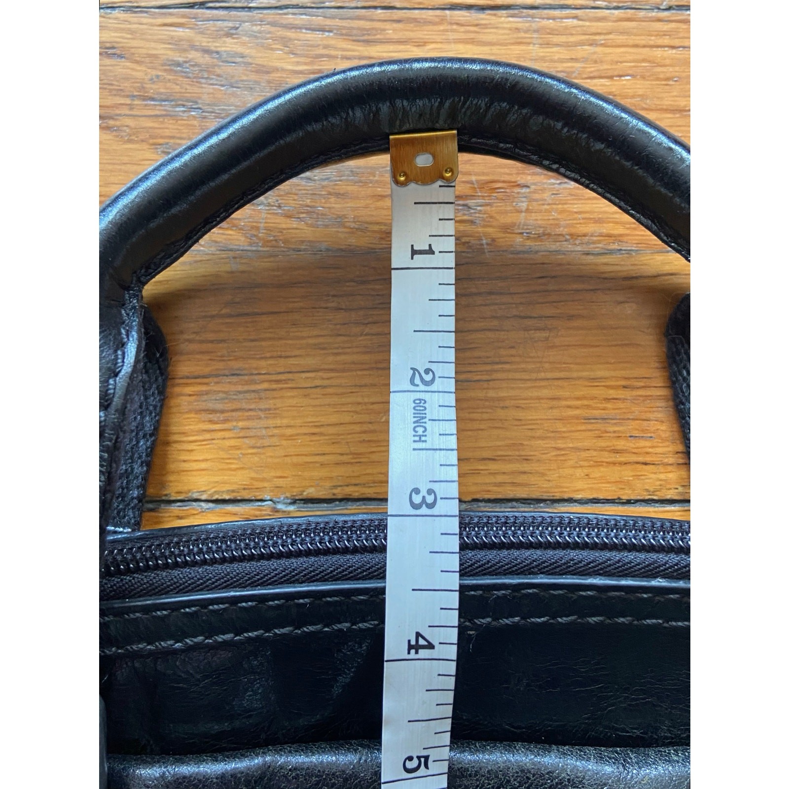 FOSSIL Black Leather Padded Mens Attache