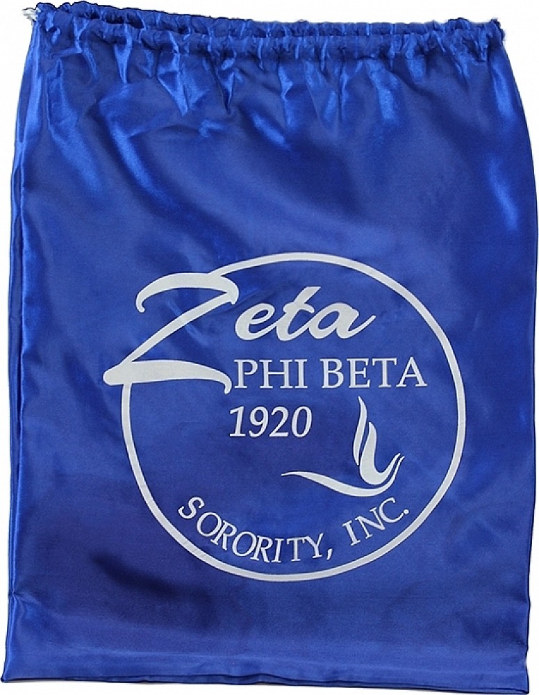 Zeta Phi Beta Drawstring Shoe/Gift Bag [Blue – 15″ x 11.5″]