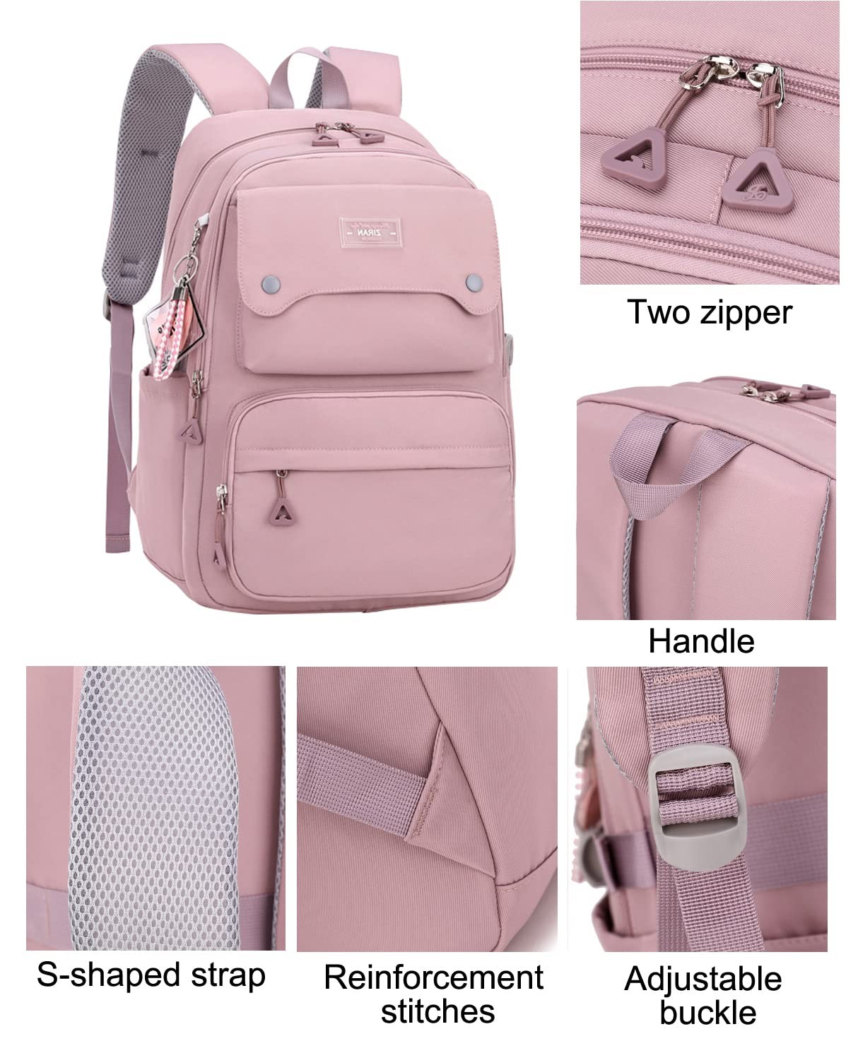 JiaYou Teen Girls Casual Backpack High Middle School Daypack Women Daily Trav…