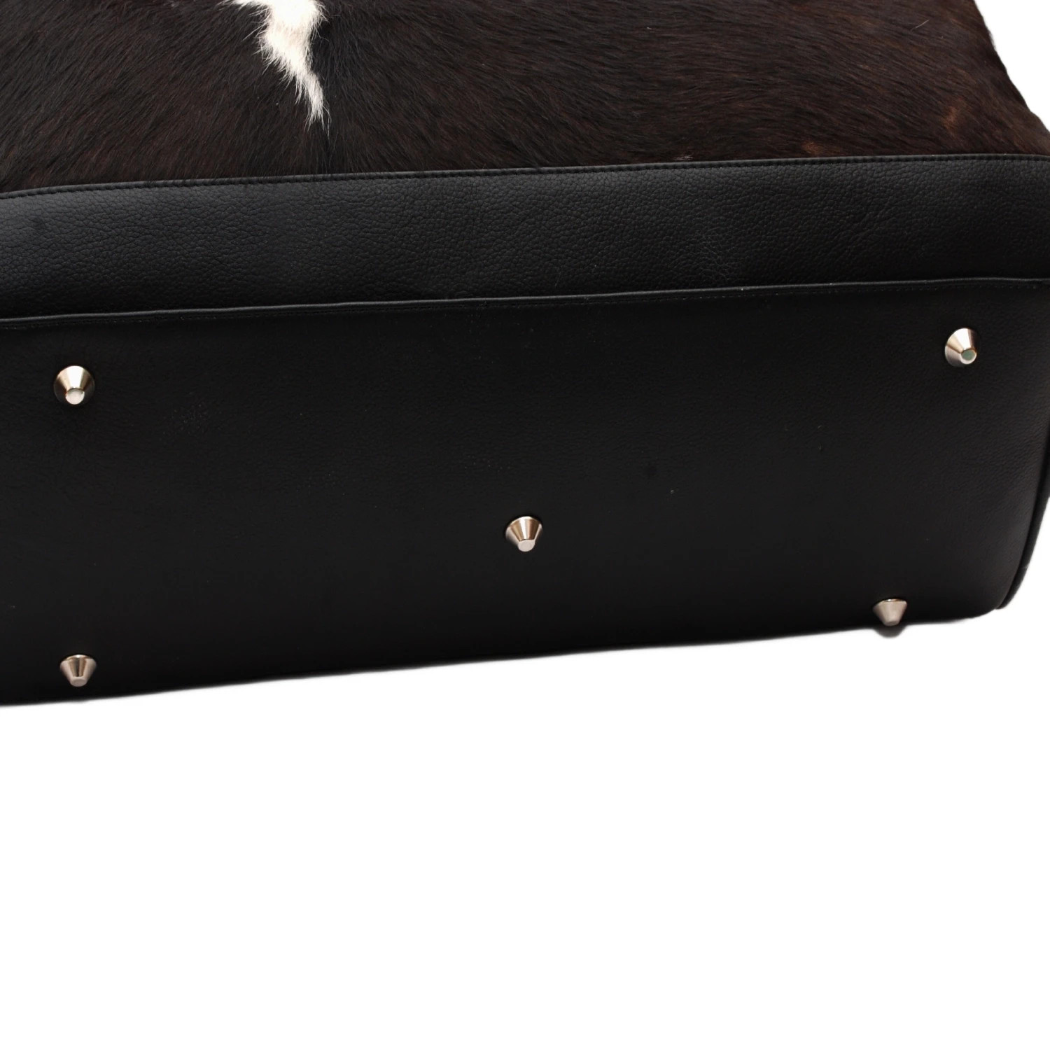 Hair on Cowhide Leather Duffle Bag – Handmade Travel Weekender Overnight Gym Bag