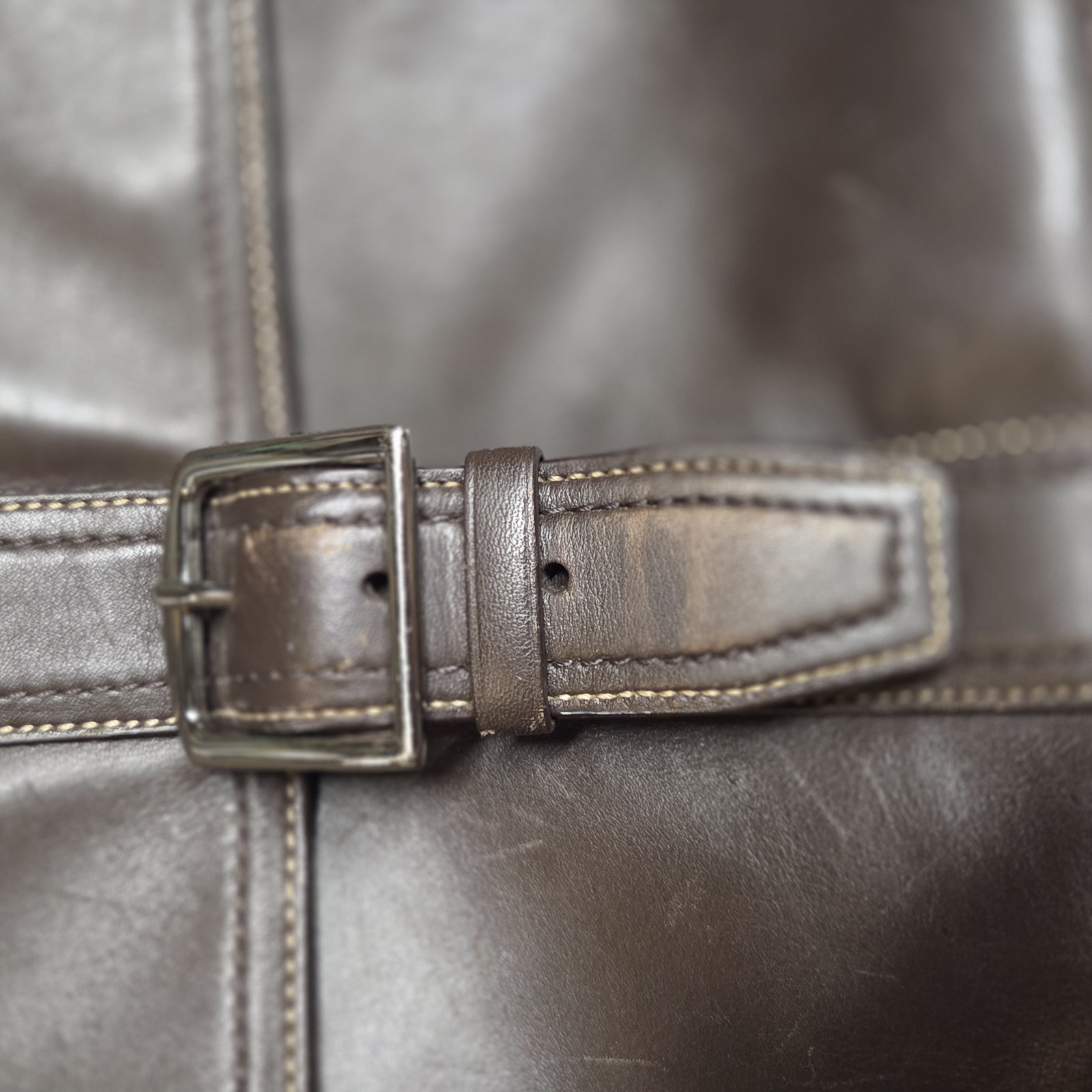Coach Brown Men’s Briefcase/Document Case Buckle Zip Adjustable Shoulder Strap