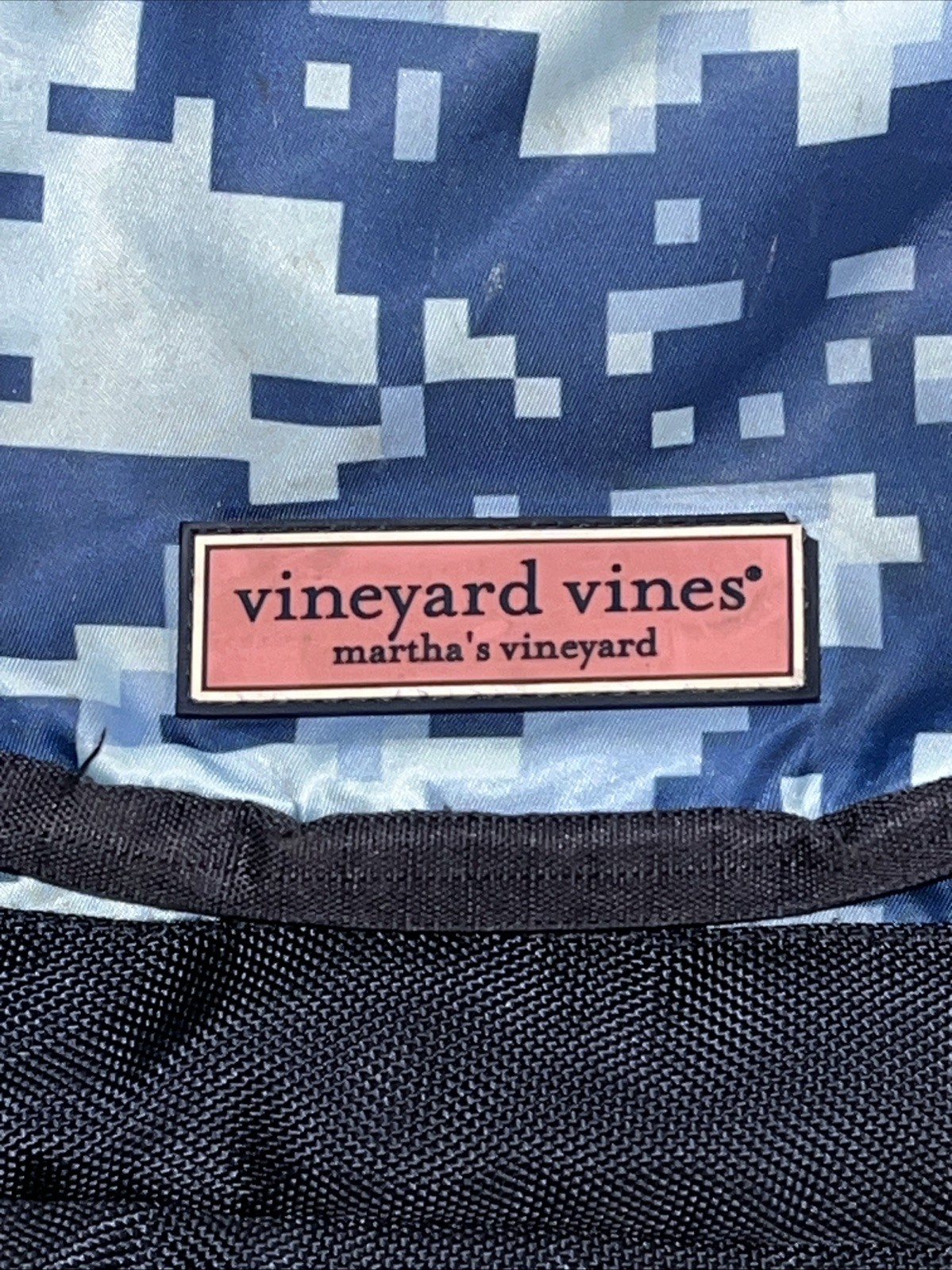 Vineyard Vines Backpack Blue Padded Laptop School Book Bag Backpack Camo