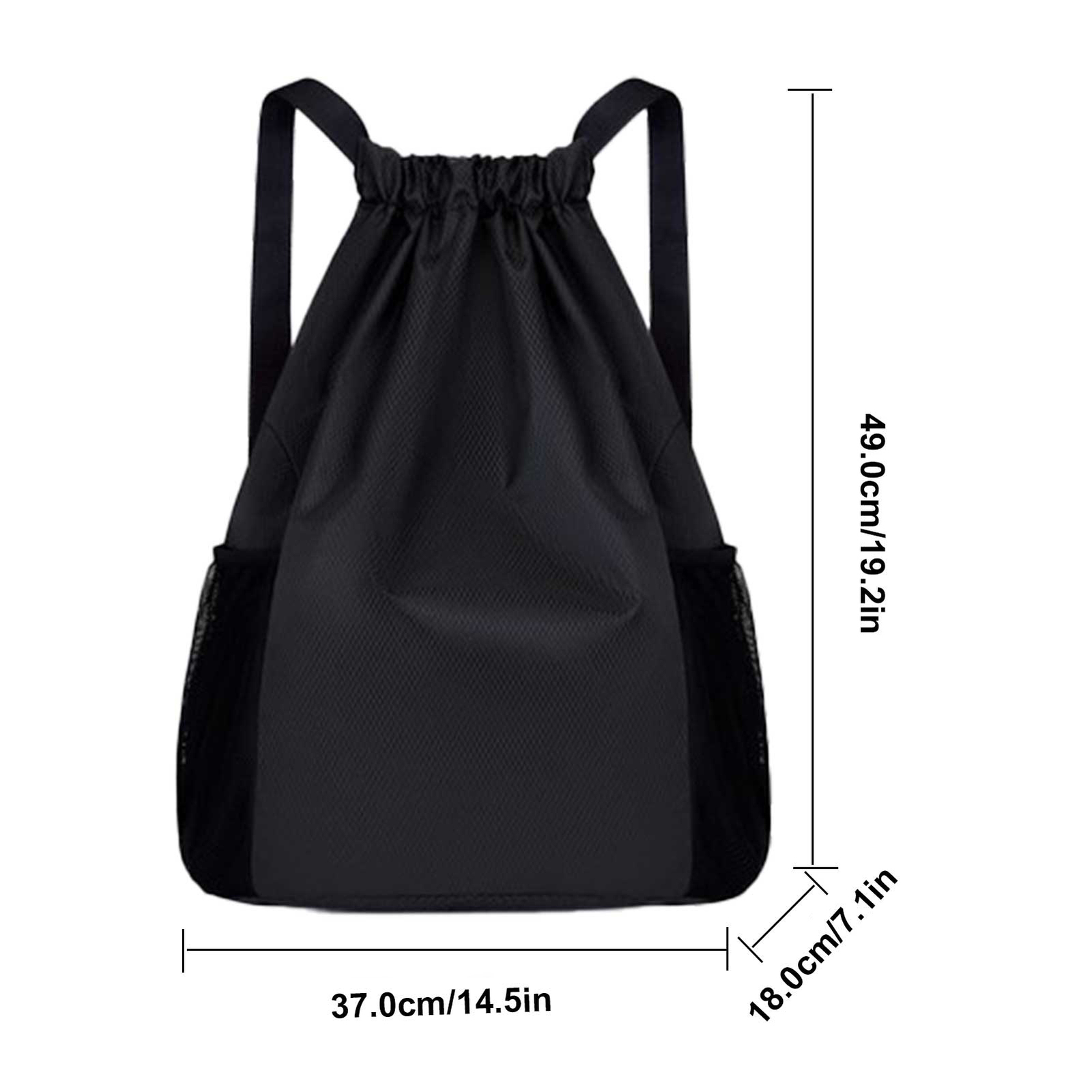 Drawstring Backpack Bag Large Capacity Draw String Daypack Folding