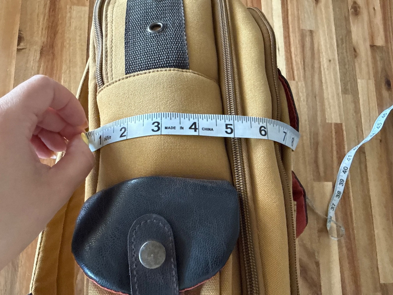 Chaps Backpack Heavyweight Canvas Pockets, Travel