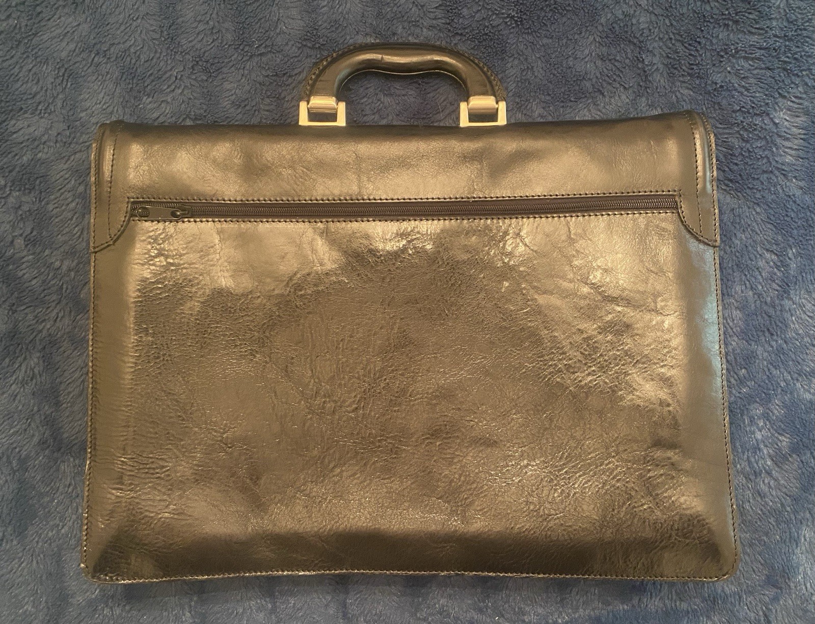 High-Quality Italian Leather Briefcase – Black