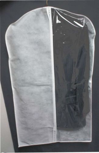100 24X40″ Two Tone Clear + Color Non Woven Zipper Garment Bag Apparel Storage