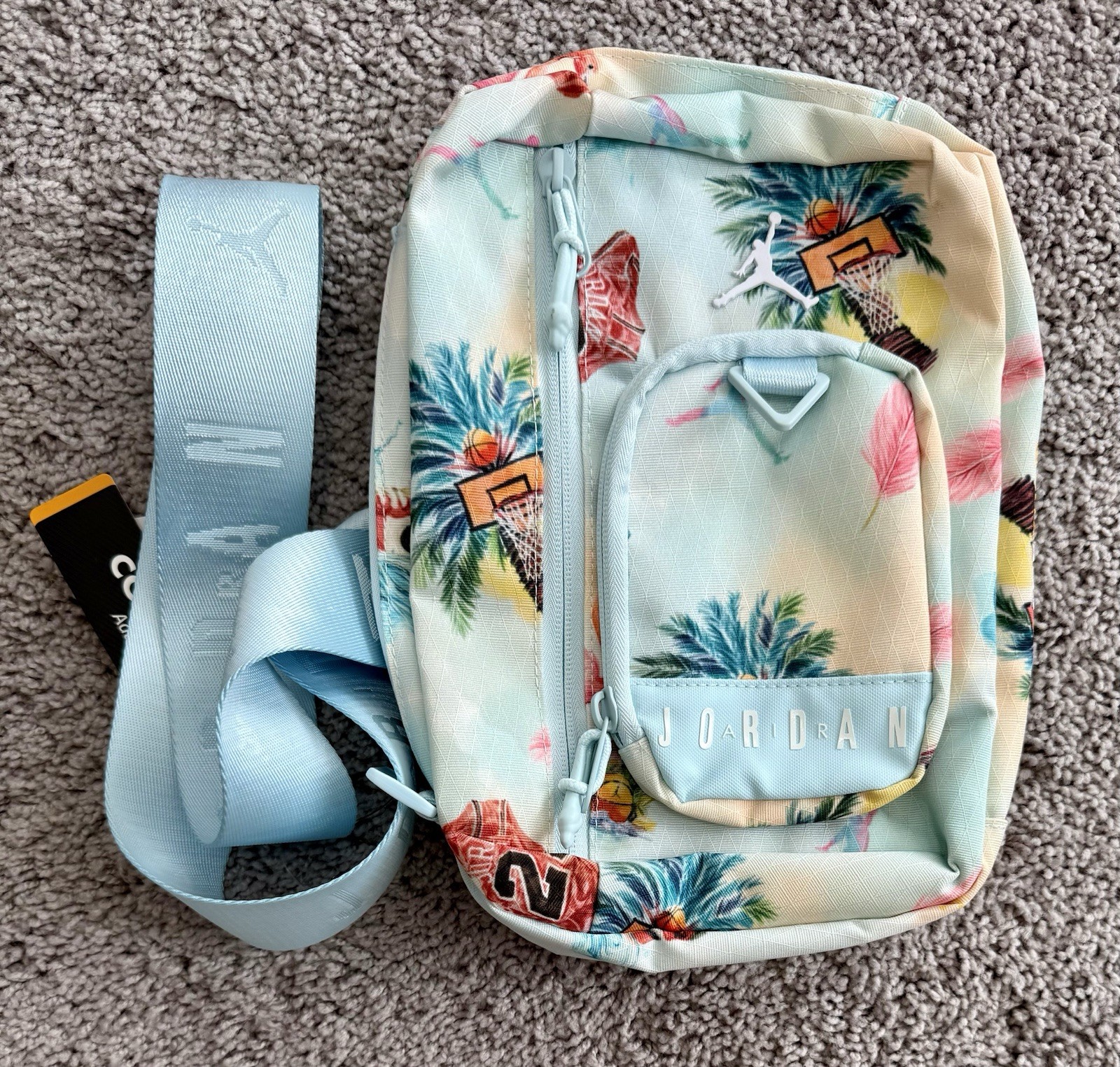 Nike Air Jordan Collectors Crossbody Bag South Beach Miami Flamingo Tropical