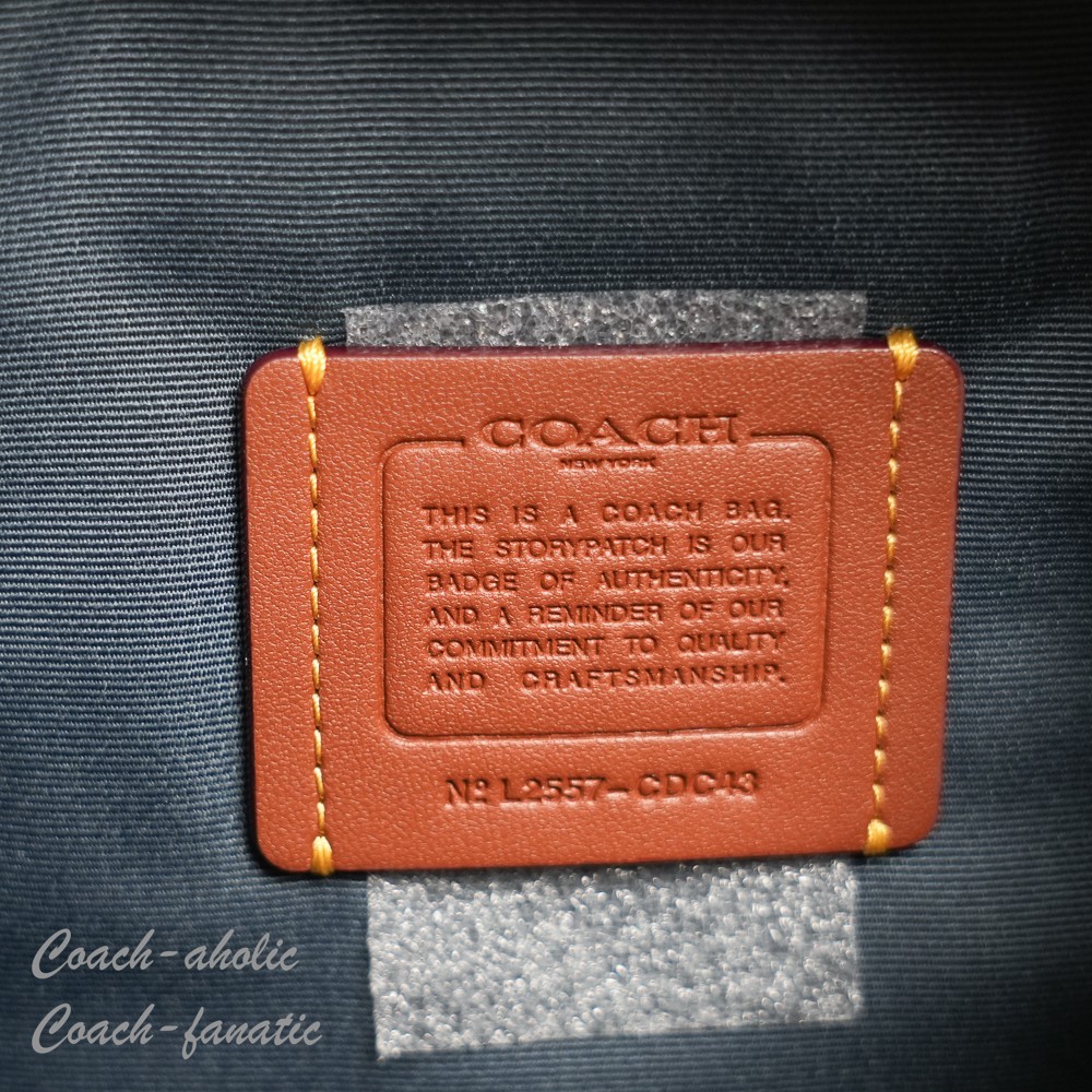 COACH CDC43 Stanton Crossbody Bag In Regenerative Cotton Silver/Indigo NWT