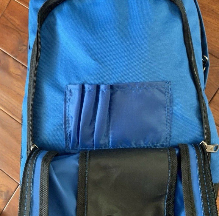 Everest Backpack Front & Side Pockets Royal Blue Black + school supplies 🆕NEW!