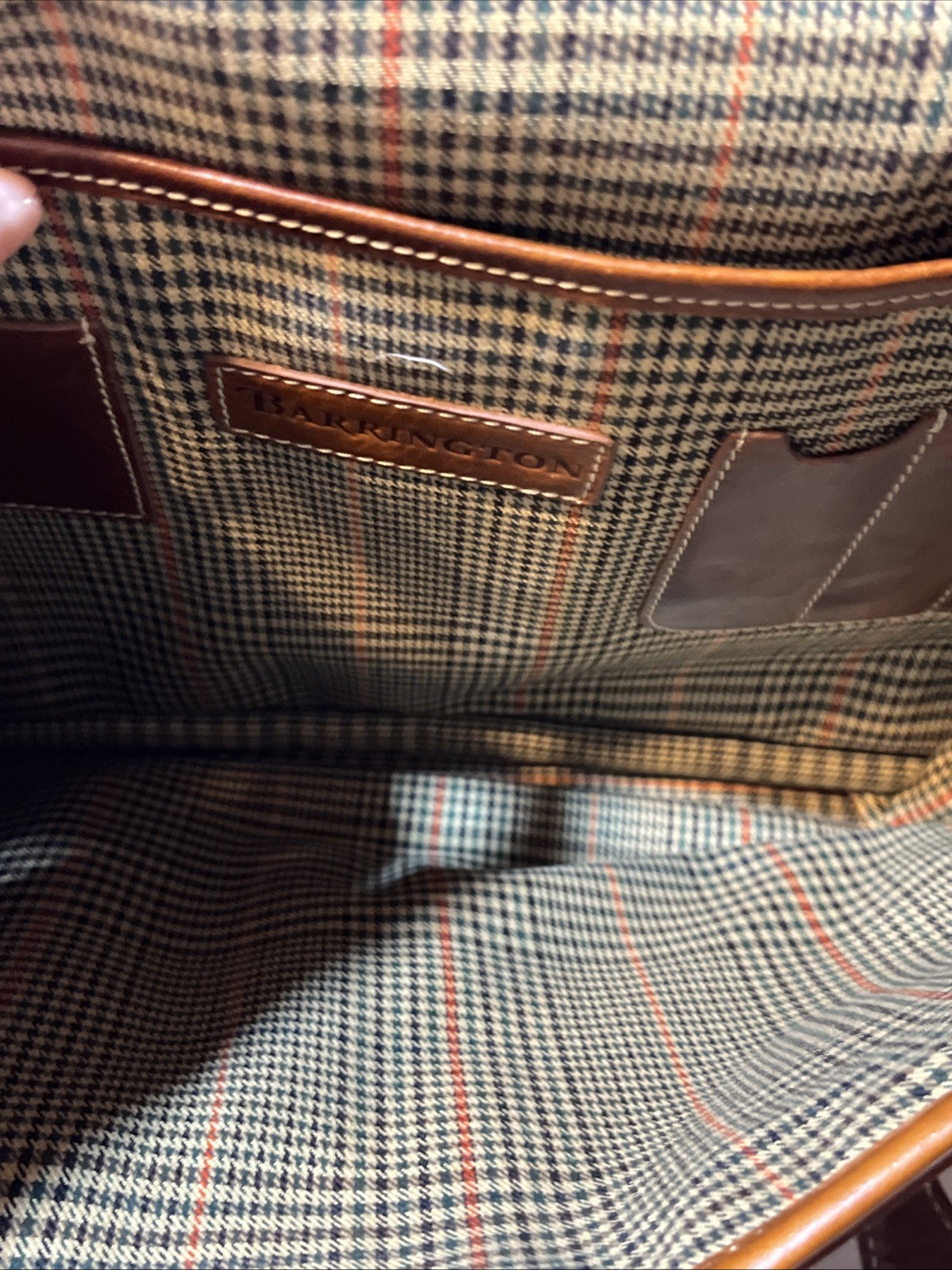 Barrington Leather Messenger Bag FedEx Cup PGA Tour Briefcase Brown