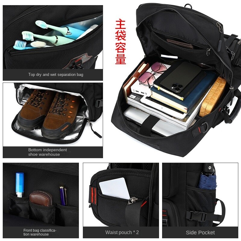 70L New Multi Functional Large Capacity Backpack Mountaineering Bag Travel Bag