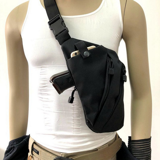 Tactical Shoulder Bag Men Crossbody Backpack Anti-theft Gun Holster Chest Bag