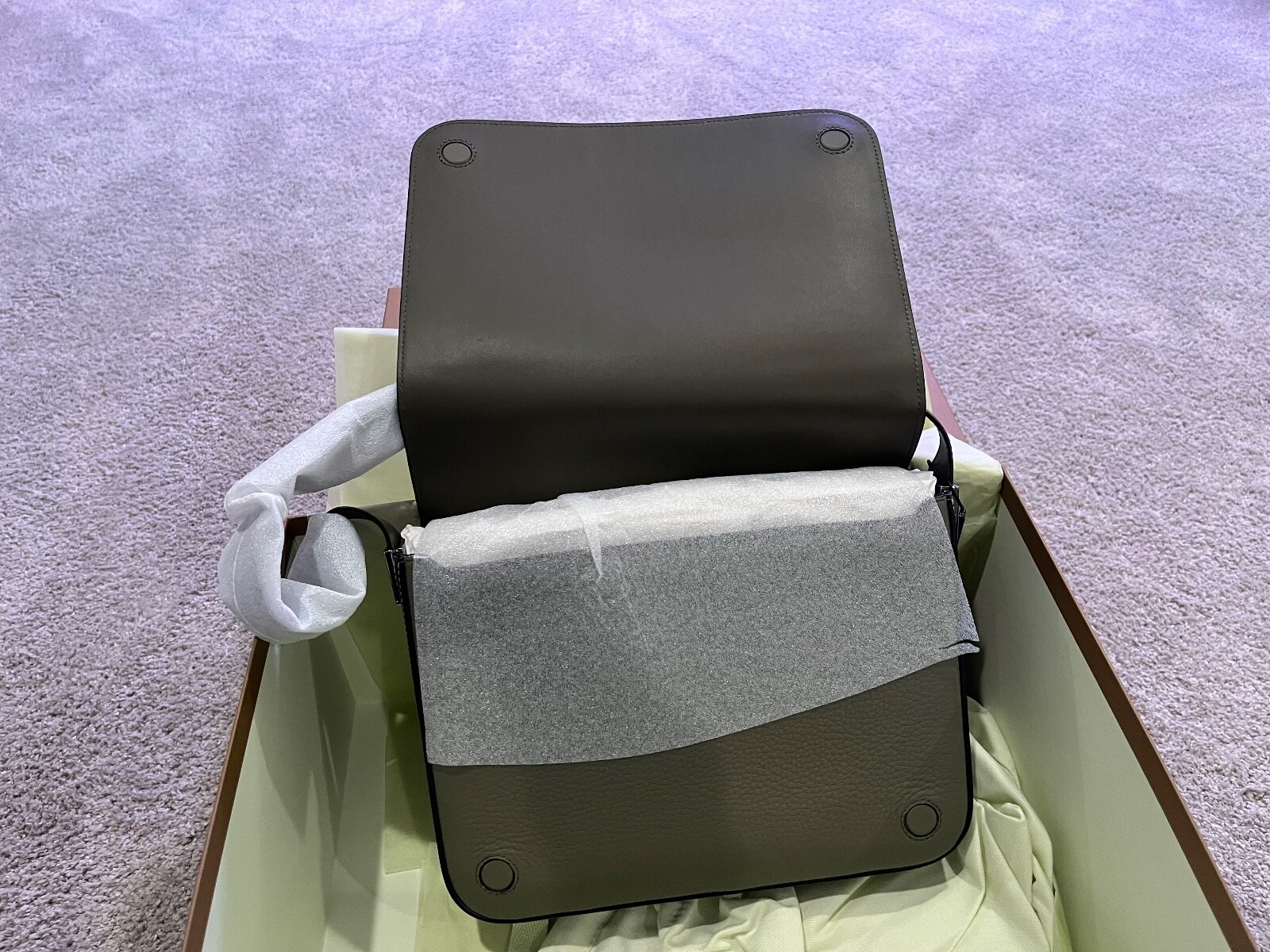 NEW IN BOX – Burberry Leather Messenger Bag – 100% Authentic!! A++ Seller!!