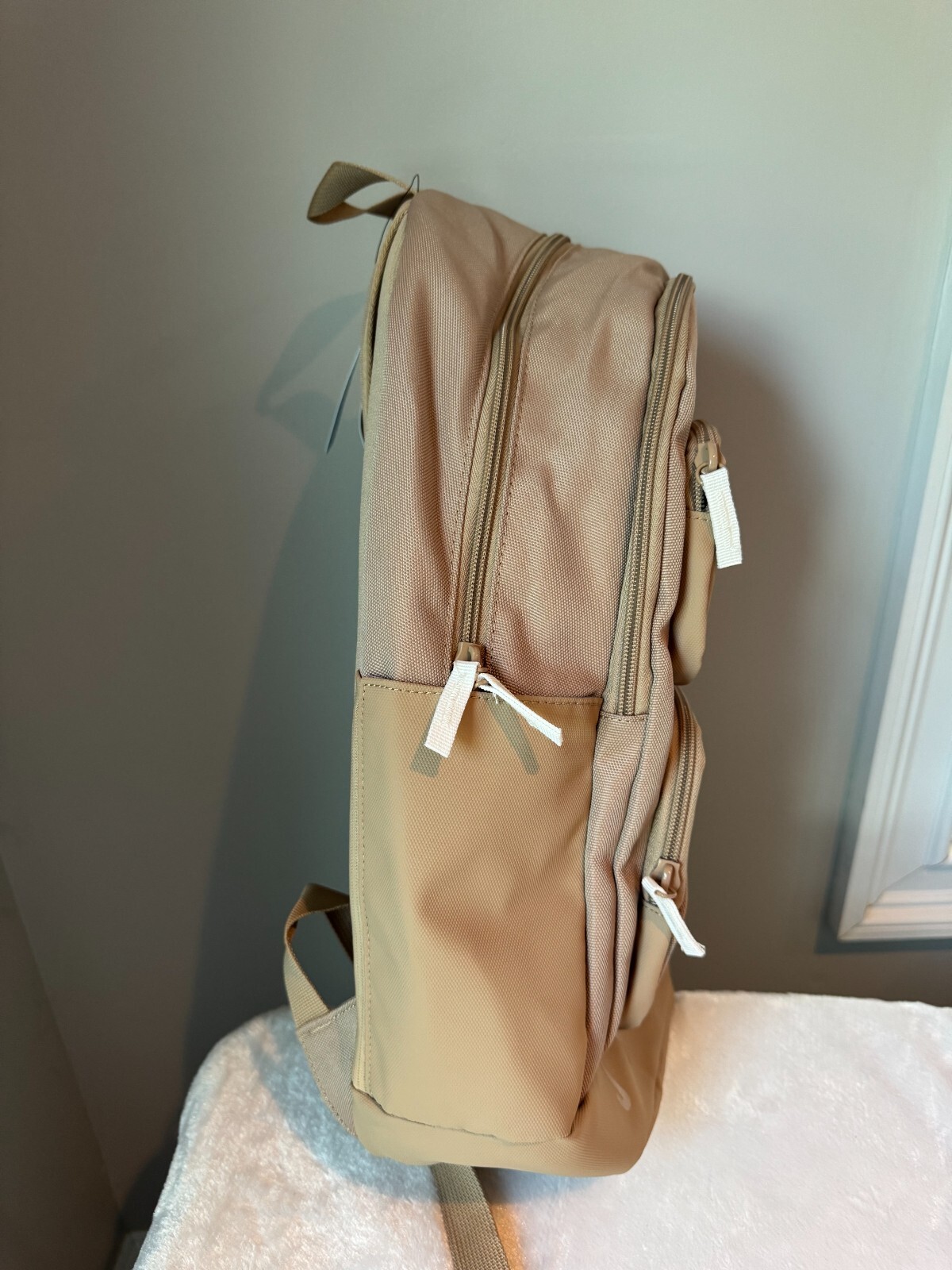 Nike Jordan Essentials Backpack Laptop School Gym Bag Beige/Tan
